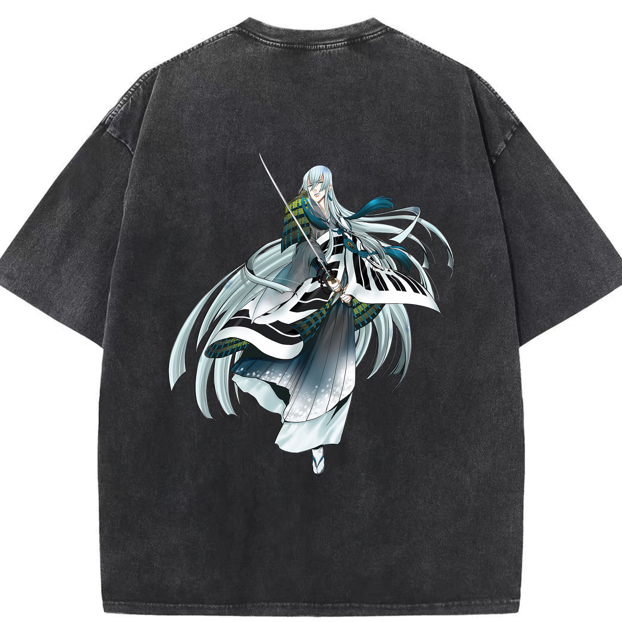 （画像用） 刀剣乱舞 Touken Ranbu 綿100% ヴィンテージ風 半袖Tシャツ（背面プリント）