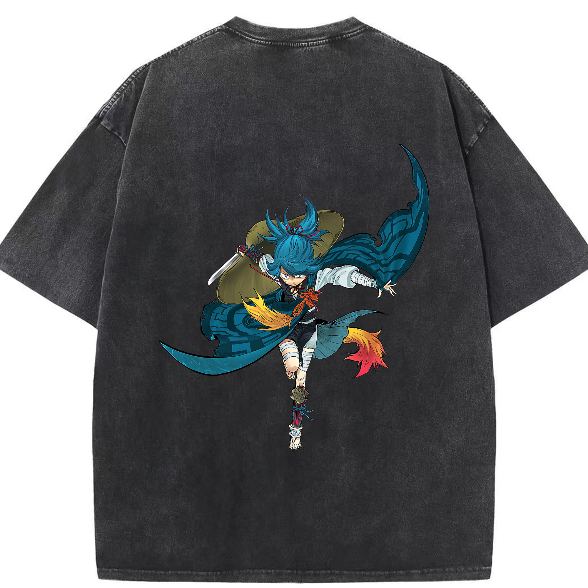 （画像用） 刀剣乱舞 Touken Ranbu 綿100% ヴィンテージ風 半袖Tシャツ（背面プリント）