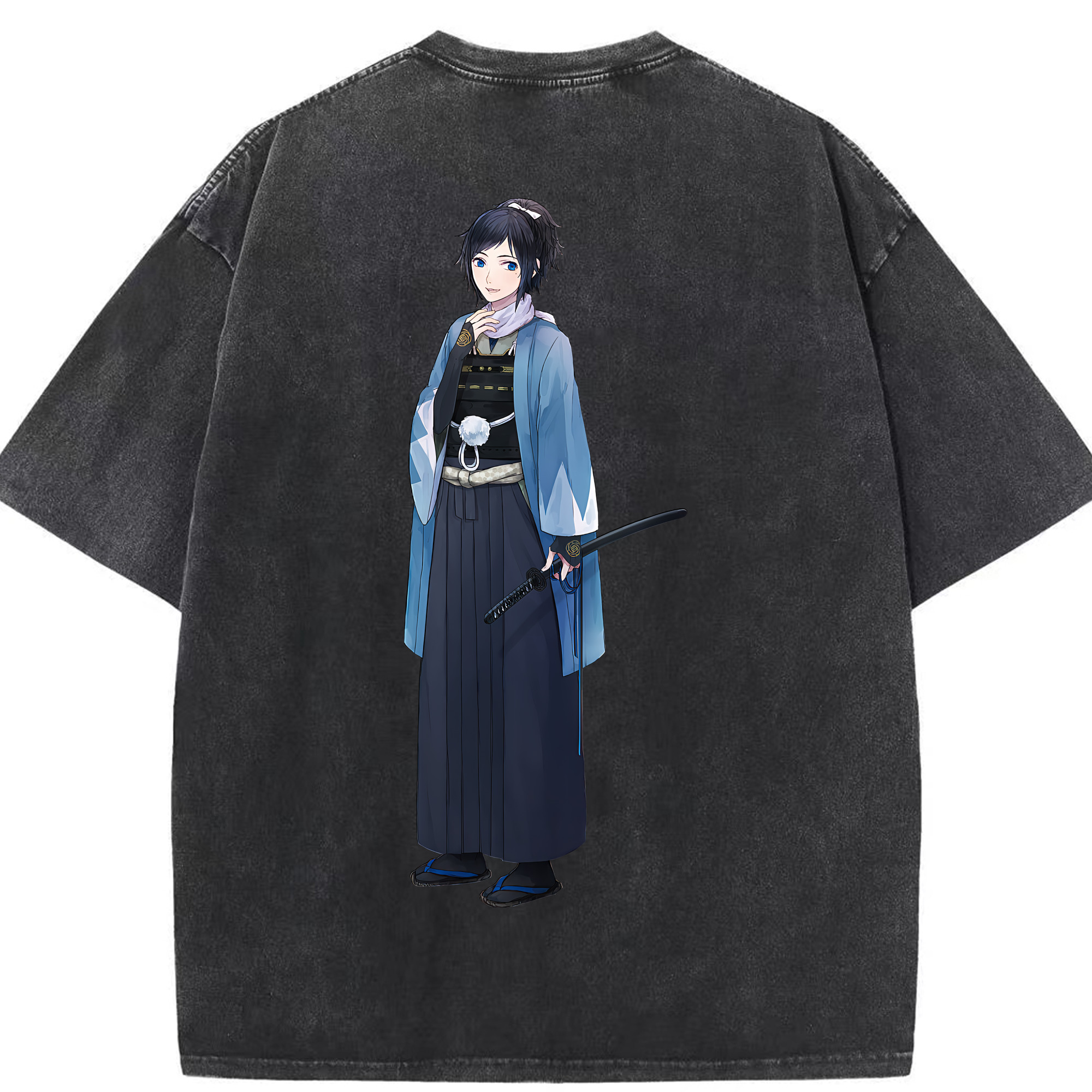 （画像用） 刀剣乱舞 Touken Ranbu 綿100% ヴィンテージ風 半袖Tシャツ（背面プリント）