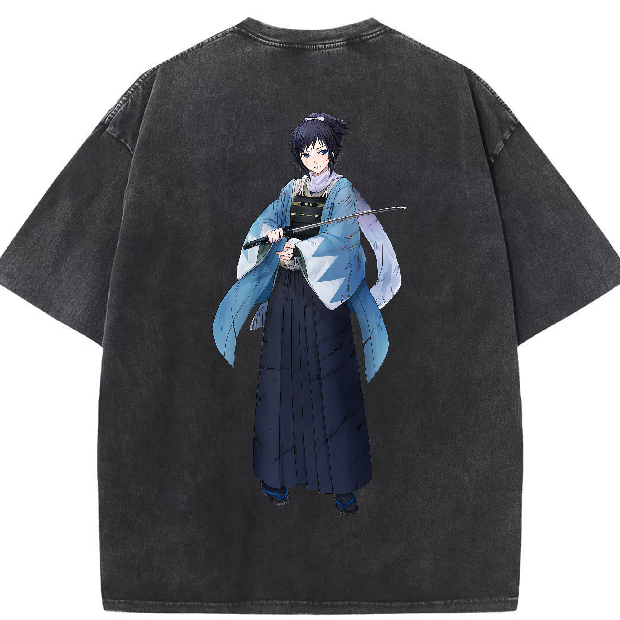 （画像用） 刀剣乱舞 Touken Ranbu 綿100% ヴィンテージ風 半袖Tシャツ（背面プリント）