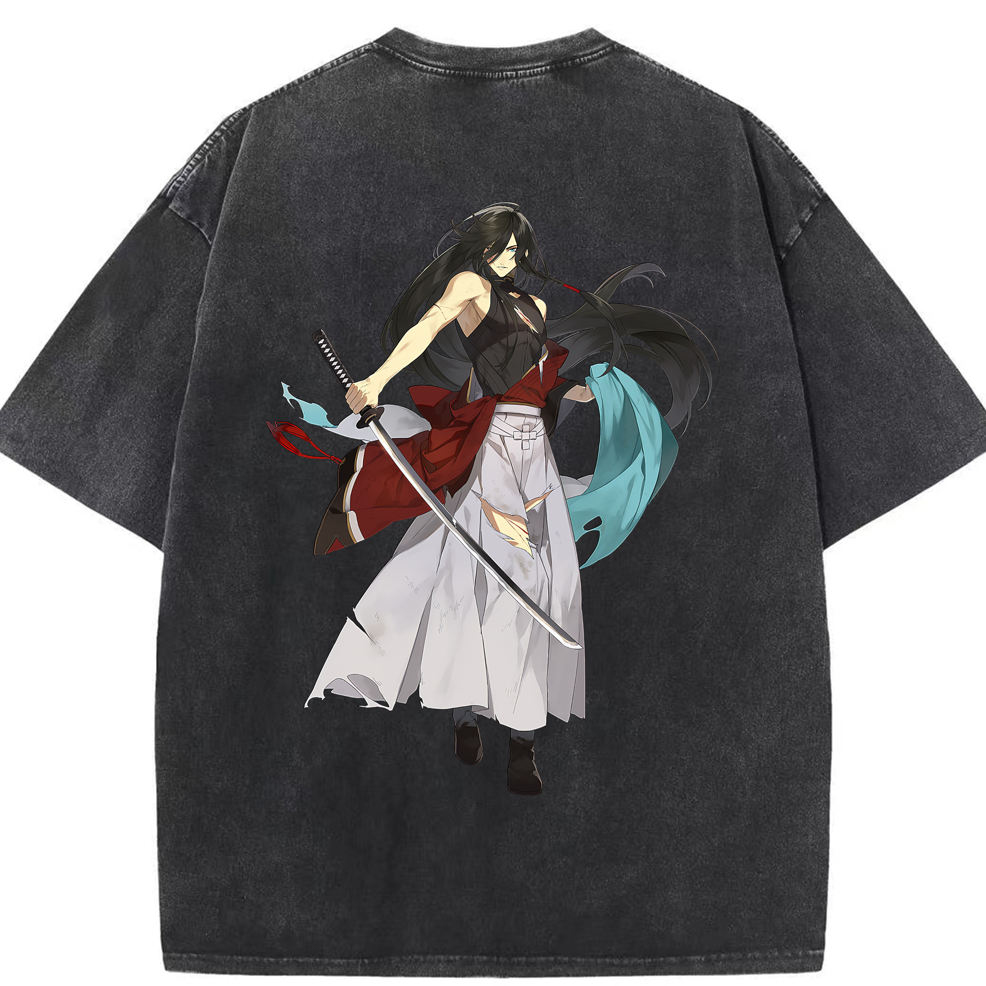 （画像用） 刀剣乱舞 Touken Ranbu 綿100% ヴィンテージ風 半袖Tシャツ（背面プリント）