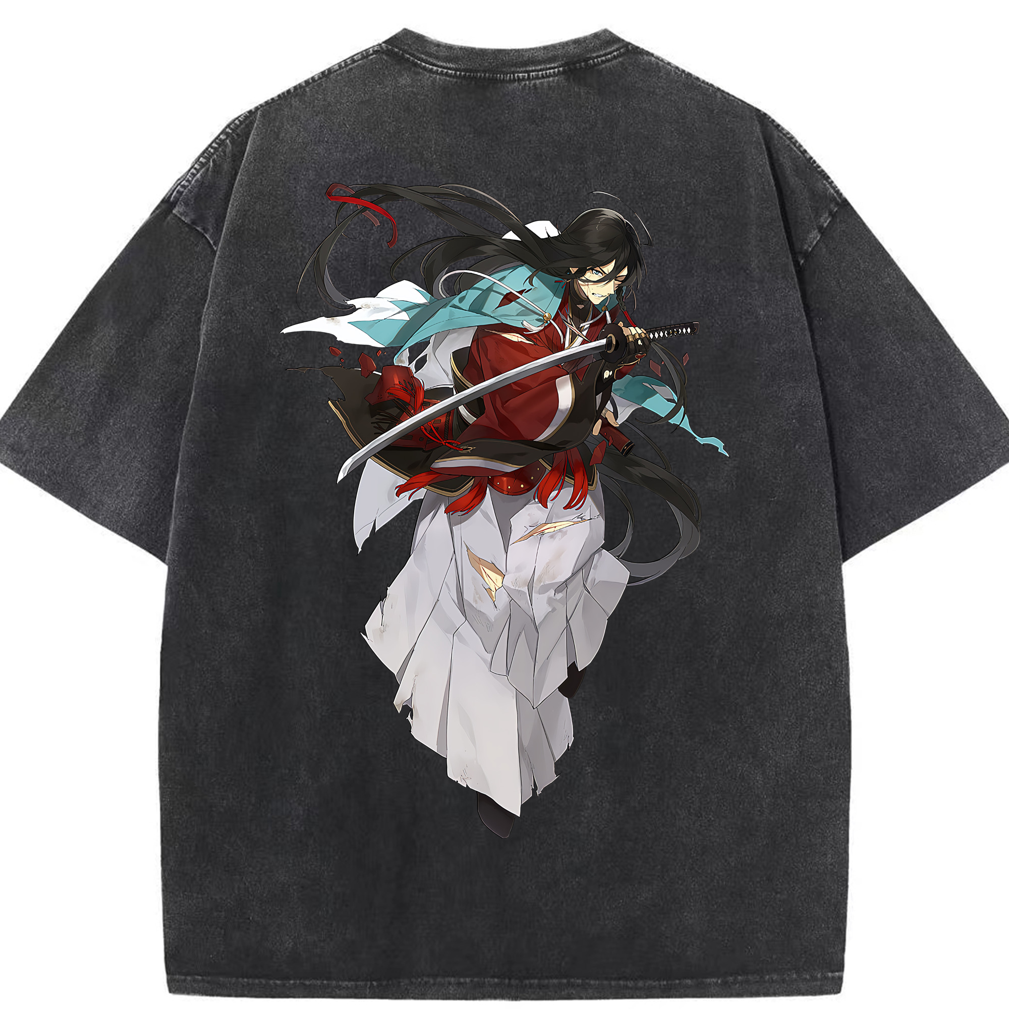 （画像用） 刀剣乱舞 Touken Ranbu 綿100% ヴィンテージ風 半袖Tシャツ（背面プリント）