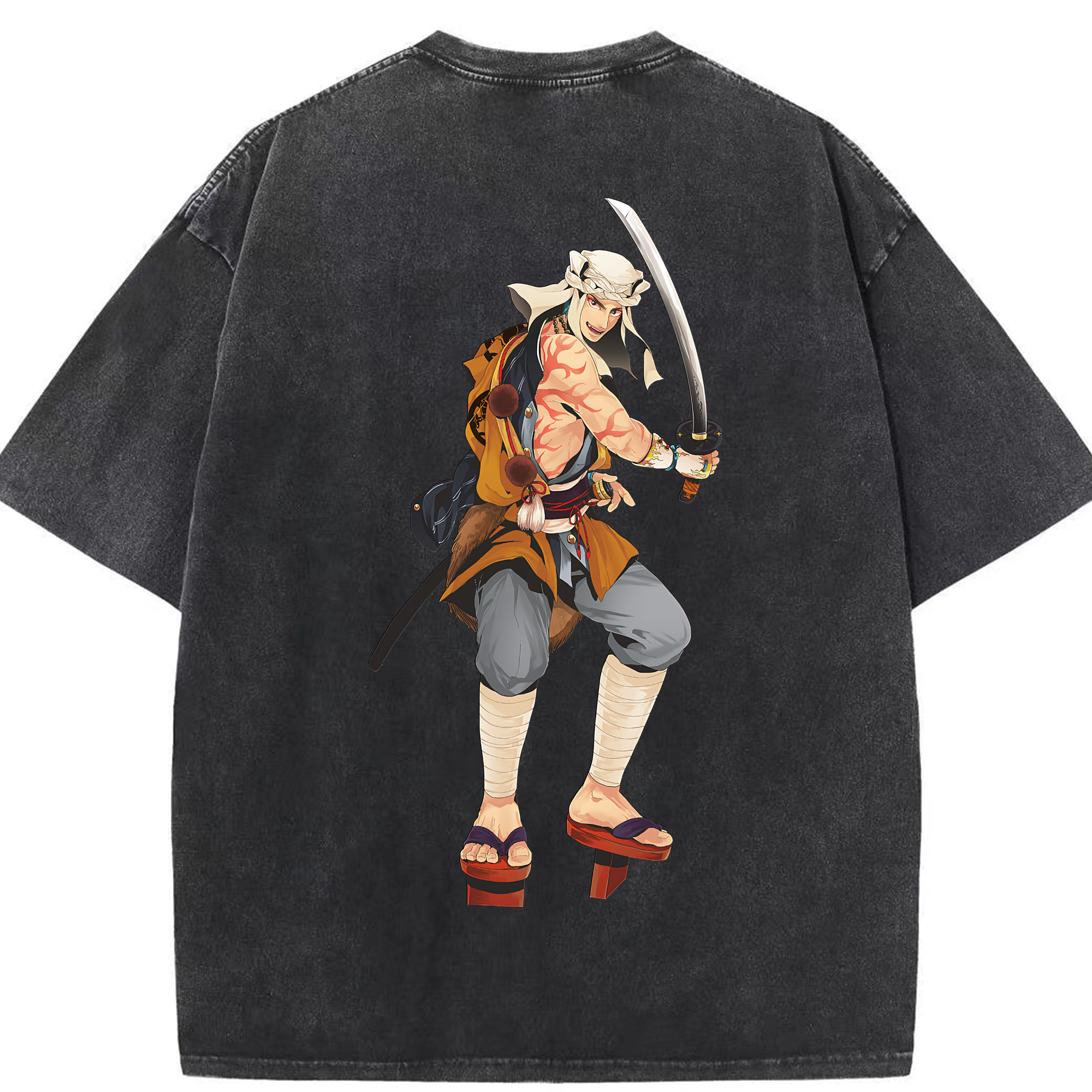 （画像用） 刀剣乱舞 Touken Ranbu 綿100% ヴィンテージ風 半袖Tシャツ（背面プリント）