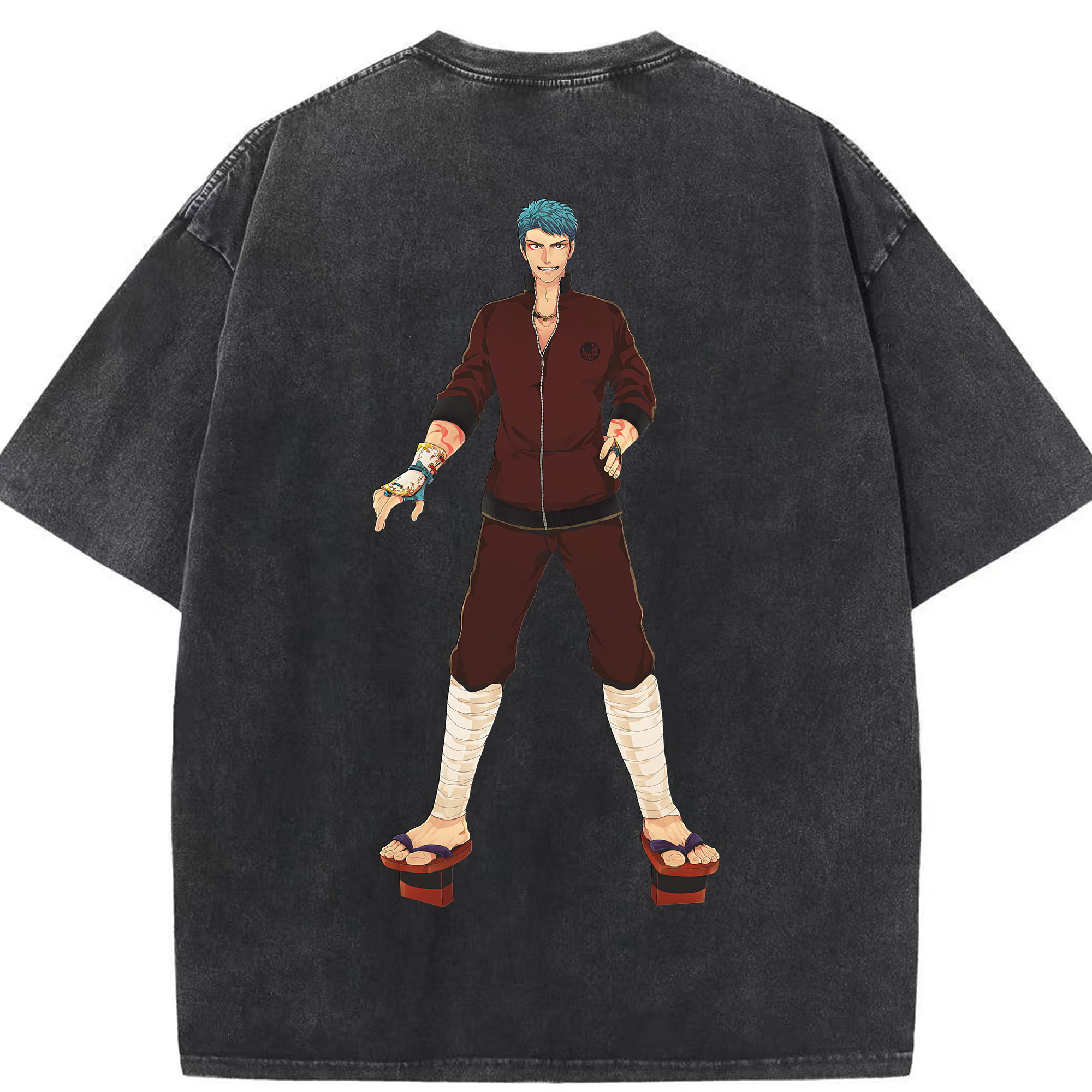 （画像用） 刀剣乱舞 Touken Ranbu 綿100% ヴィンテージ風 半袖Tシャツ（背面プリント）
