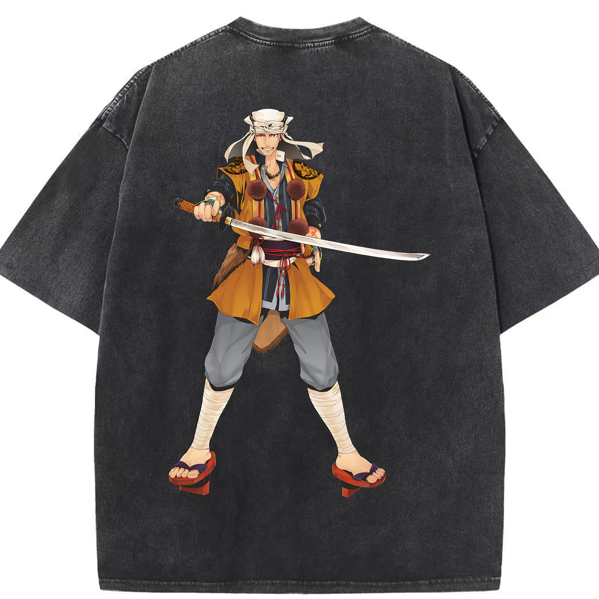 （画像用） 刀剣乱舞 Touken Ranbu 綿100% ヴィンテージ風 半袖Tシャツ（背面プリント）
