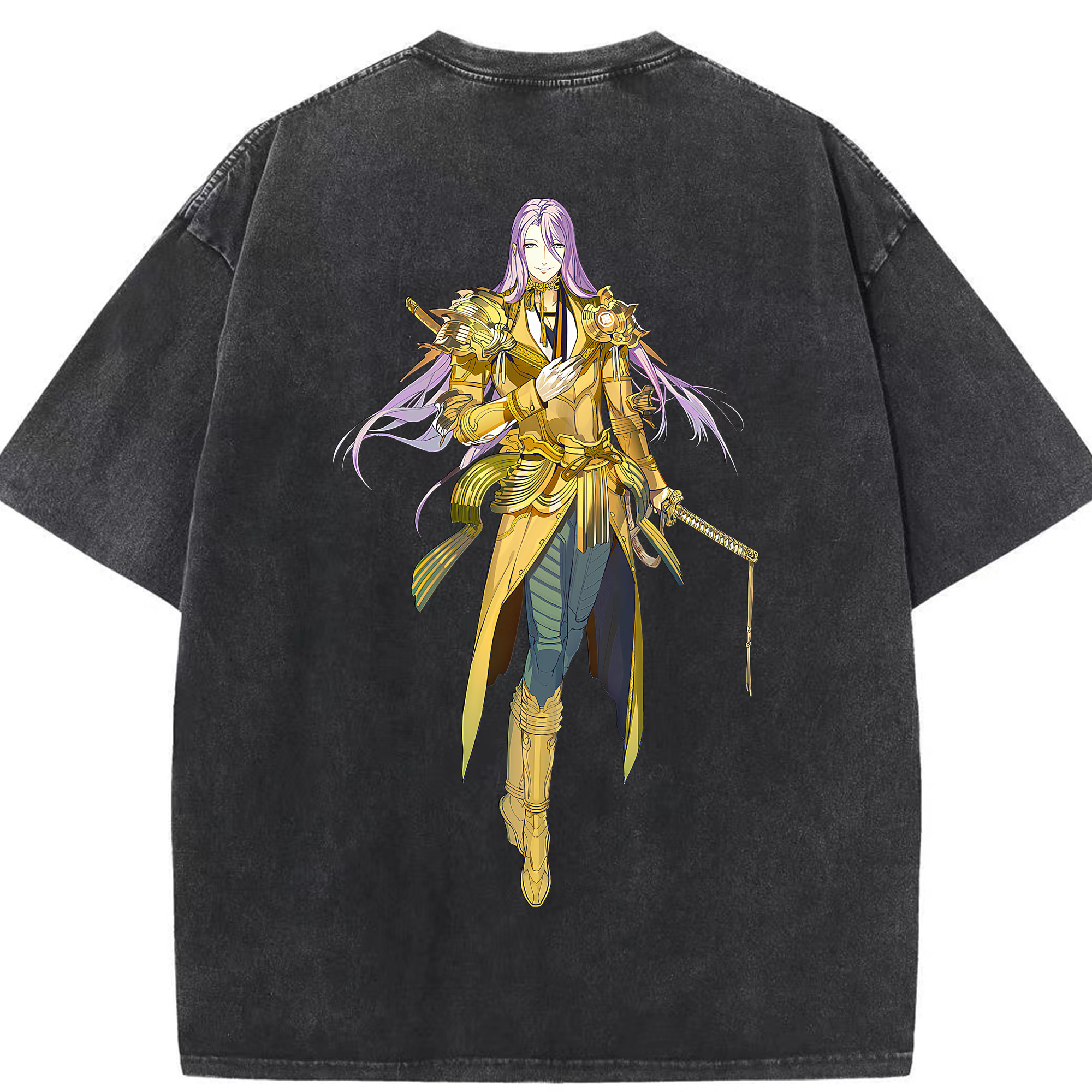 （画像用） 刀剣乱舞 Touken Ranbu 綿100% ヴィンテージ風 半袖Tシャツ（背面プリント）