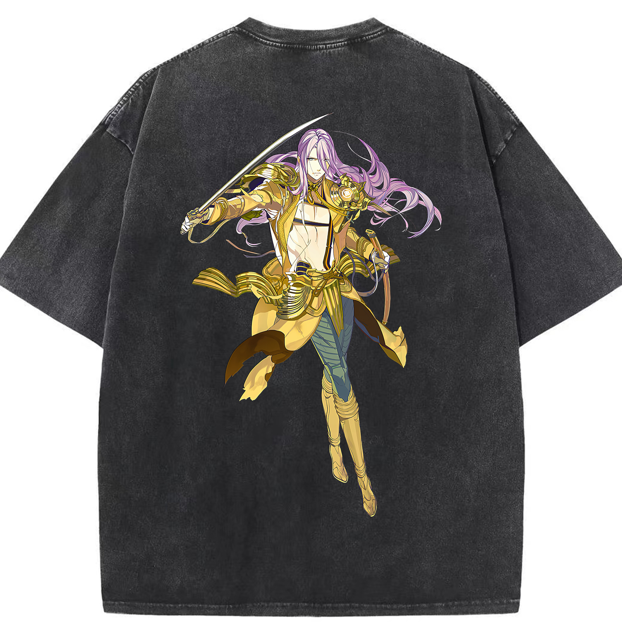 （画像用） 刀剣乱舞 Touken Ranbu 綿100% ヴィンテージ風 半袖Tシャツ（背面プリント）