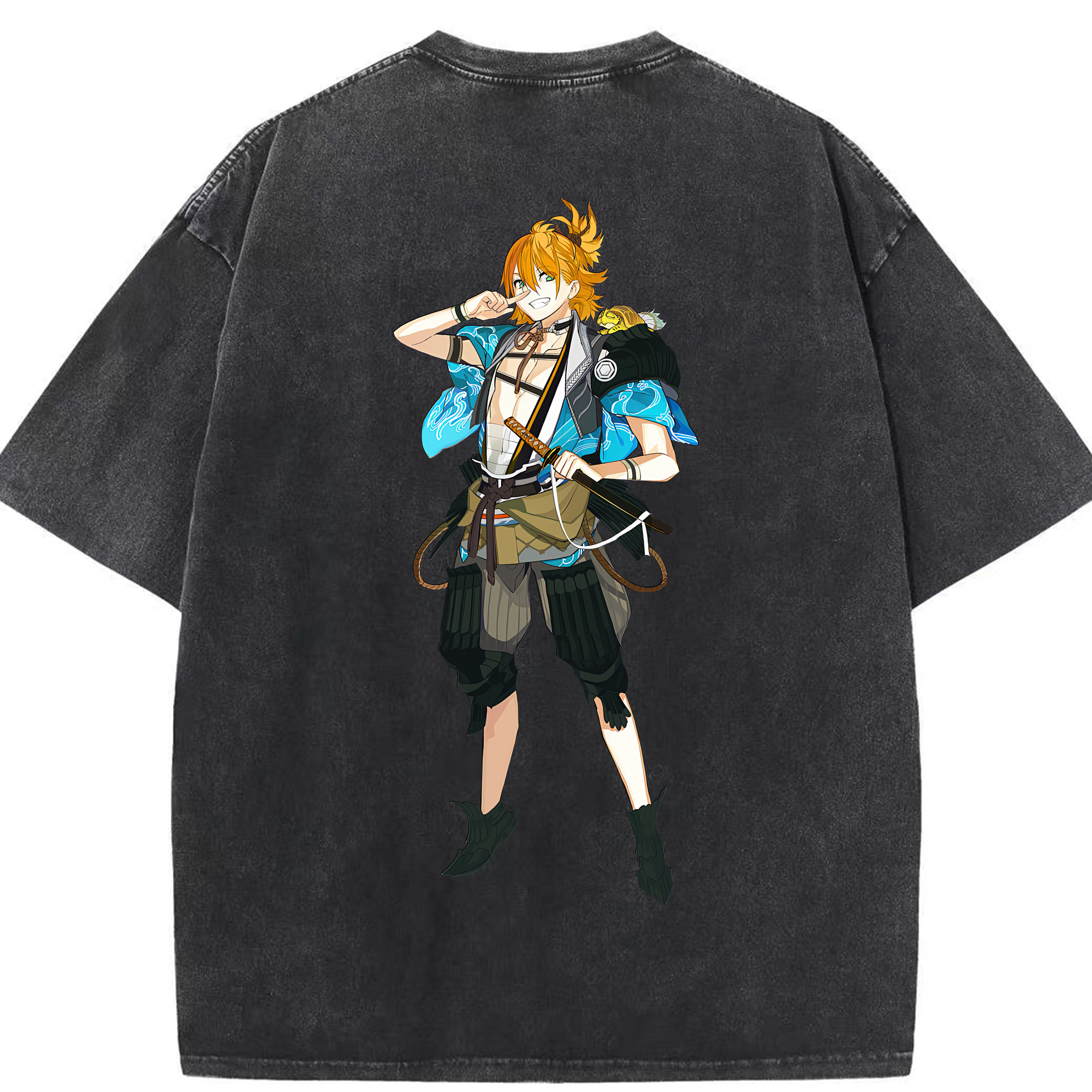 （画像用） 刀剣乱舞 Touken Ranbu 綿100% ヴィンテージ風 半袖Tシャツ（背面プリント）