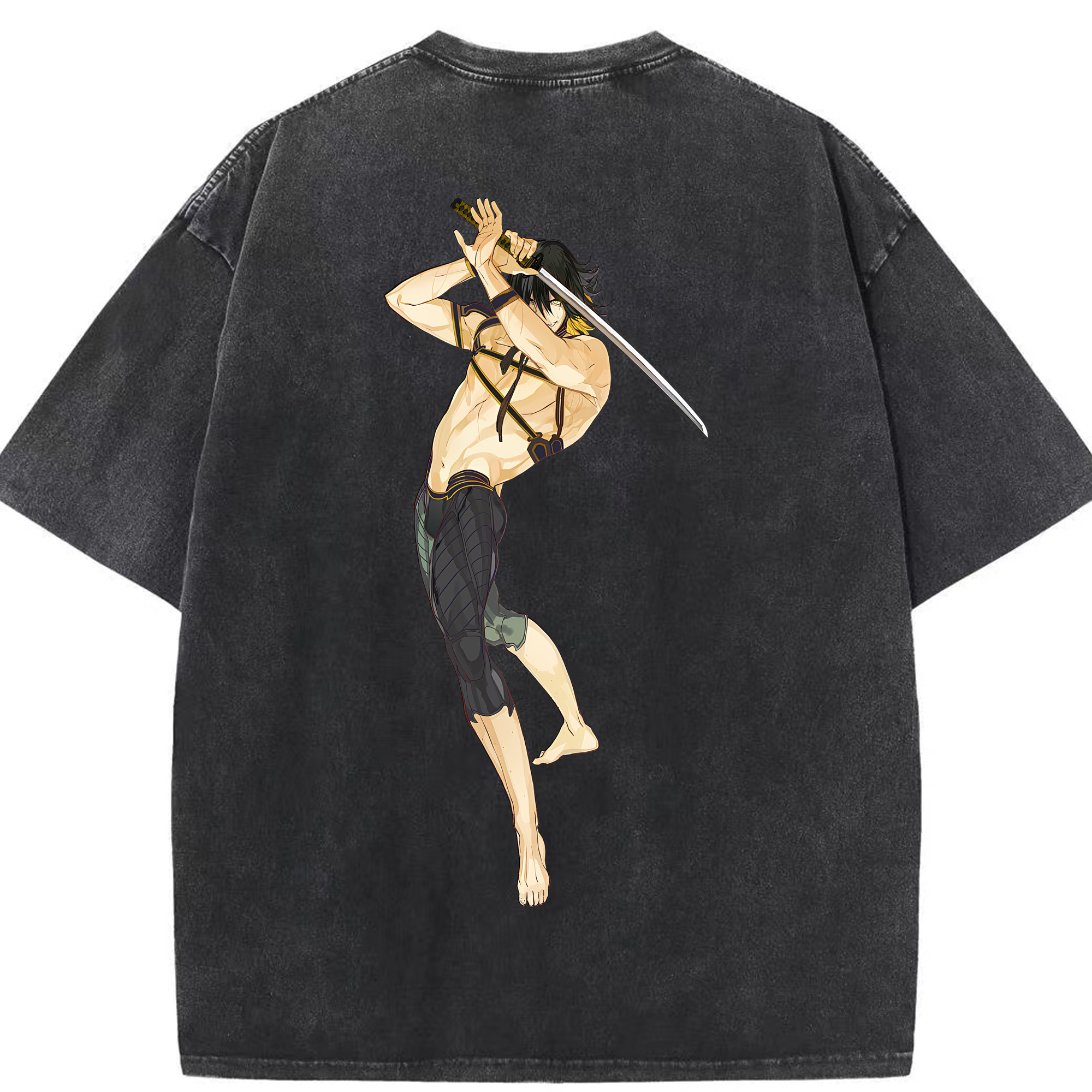 （画像用） 刀剣乱舞 Touken Ranbu 綿100% ヴィンテージ風 半袖Tシャツ（背面プリント）