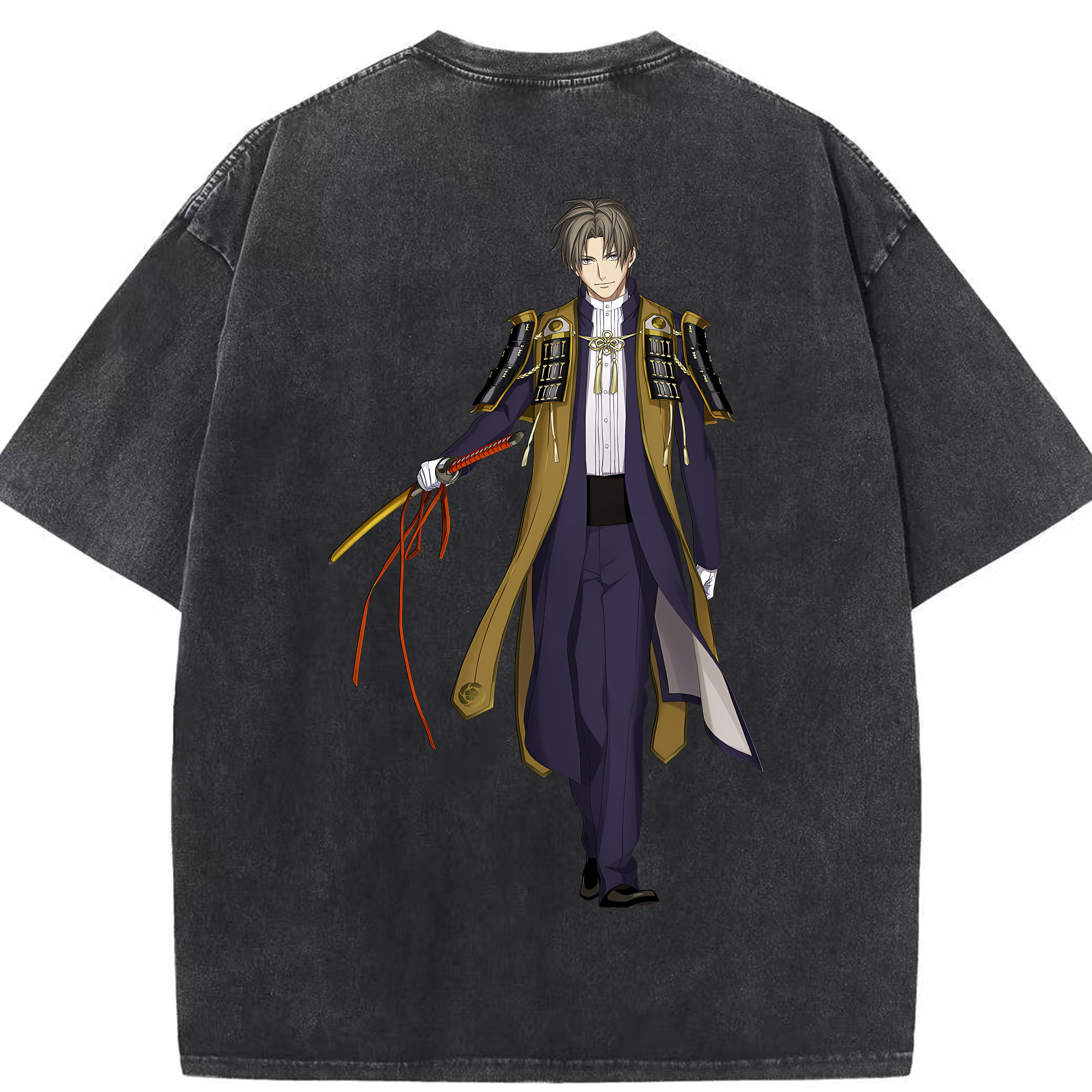 （画像用） 刀剣乱舞 Touken Ranbu 綿100% ヴィンテージ風 半袖Tシャツ（背面プリント）