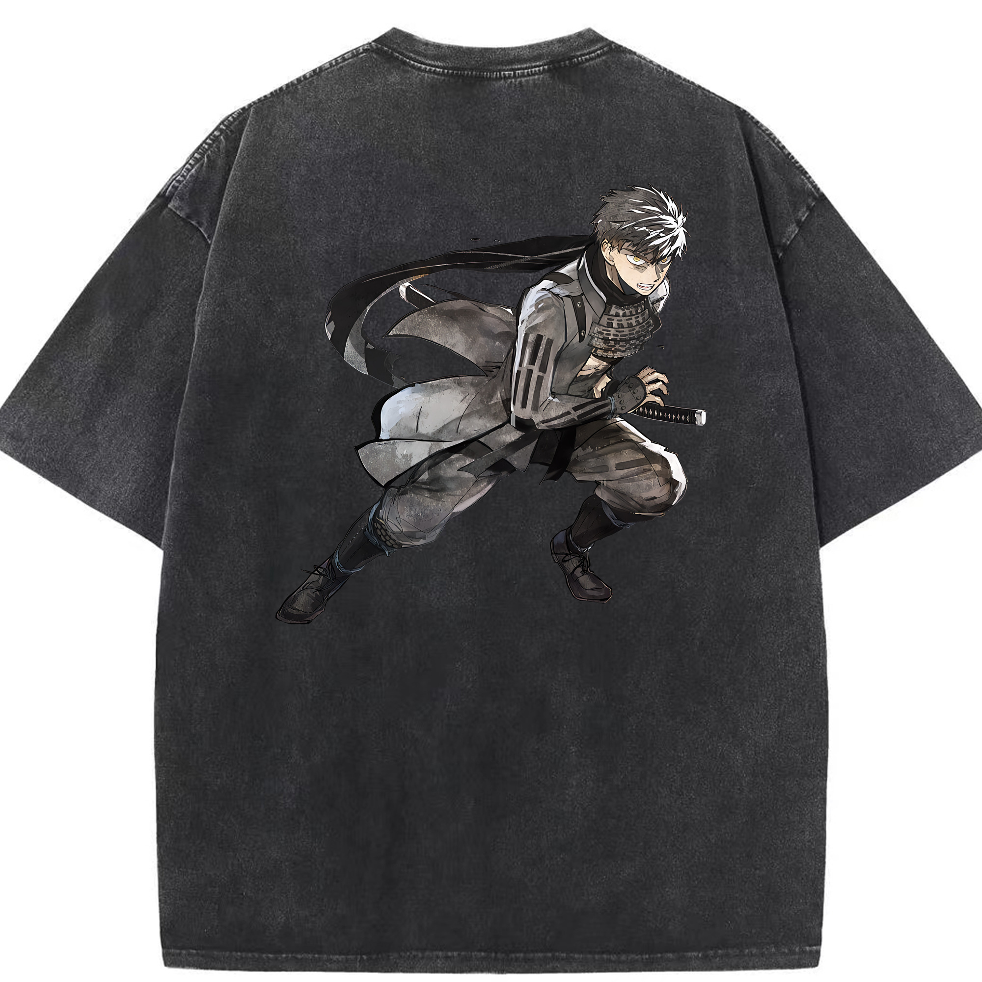 （画像用） 刀剣乱舞 Touken Ranbu 綿100% ヴィンテージ風 半袖Tシャツ（背面プリント）