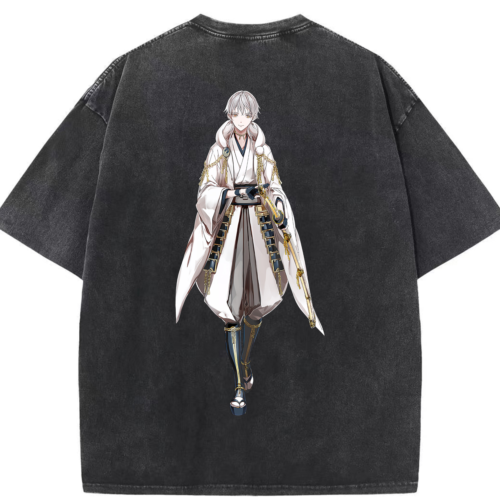（画像用） 刀剣乱舞 Touken Ranbu 綿100% ヴィンテージ風 半袖Tシャツ（背面プリント）