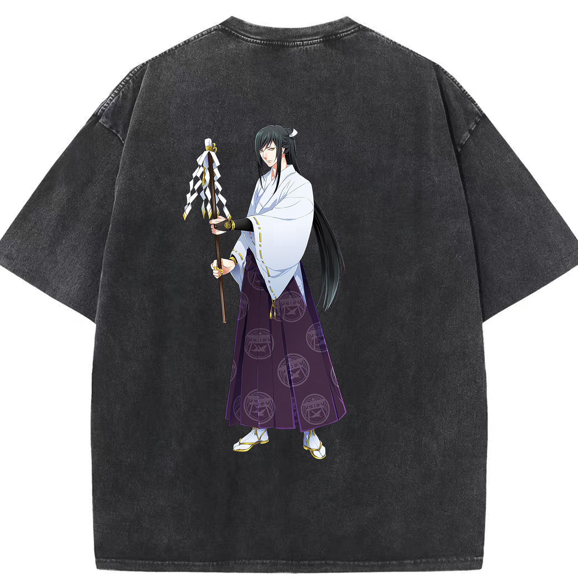 （画像用） 刀剣乱舞 Touken Ranbu 綿100% ヴィンテージ風 半袖Tシャツ（背面プリント）