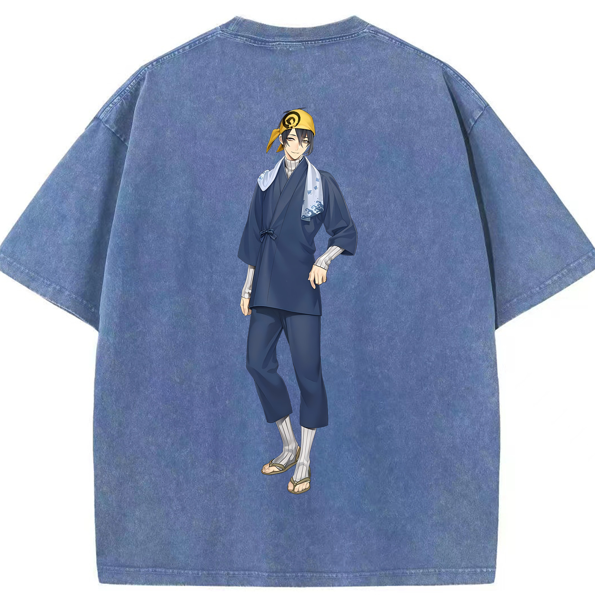 （画像用） 刀剣乱舞 Touken Ranbu 綿100% ヴィンテージ風 半袖Tシャツ（背面プリント）