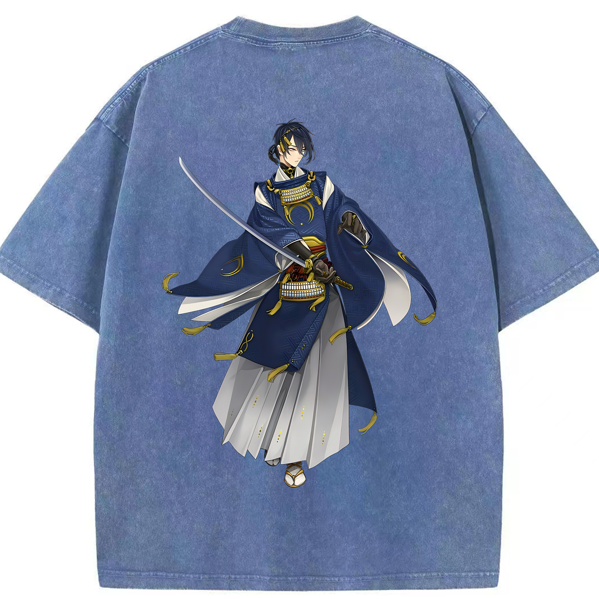 （画像用） 刀剣乱舞 Touken Ranbu 綿100% ヴィンテージ風 半袖Tシャツ（背面プリント）
