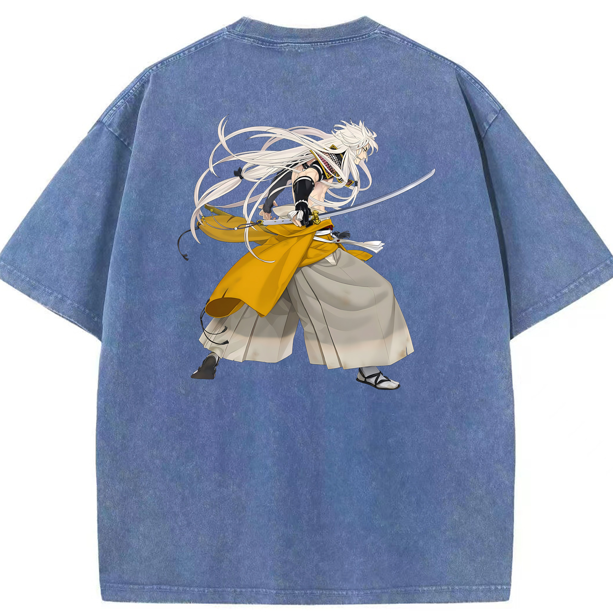 （画像用） 刀剣乱舞 Touken Ranbu 綿100% ヴィンテージ風 半袖Tシャツ（背面プリント）