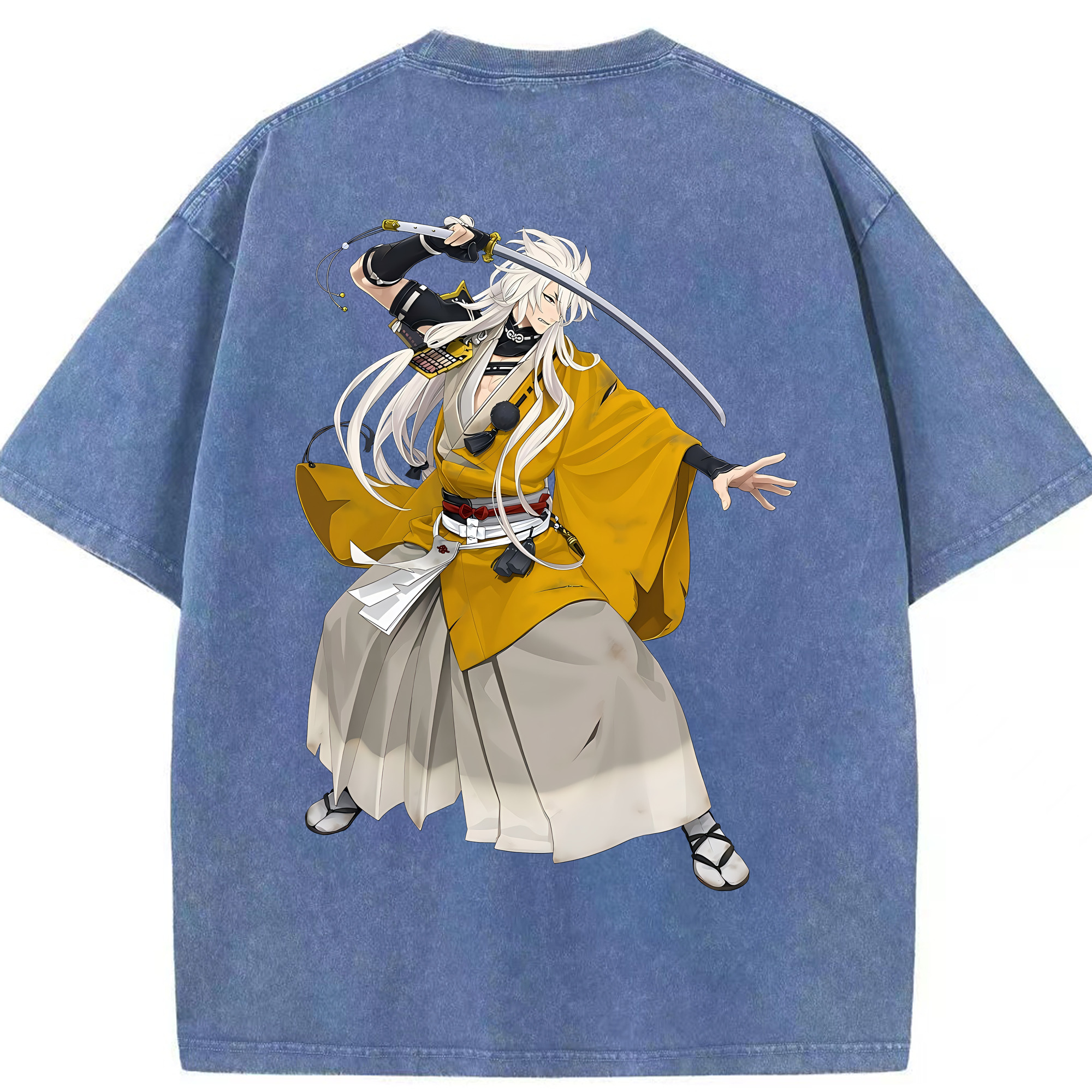 （画像用） 刀剣乱舞 Touken Ranbu 綿100% ヴィンテージ風 半袖Tシャツ（背面プリント）