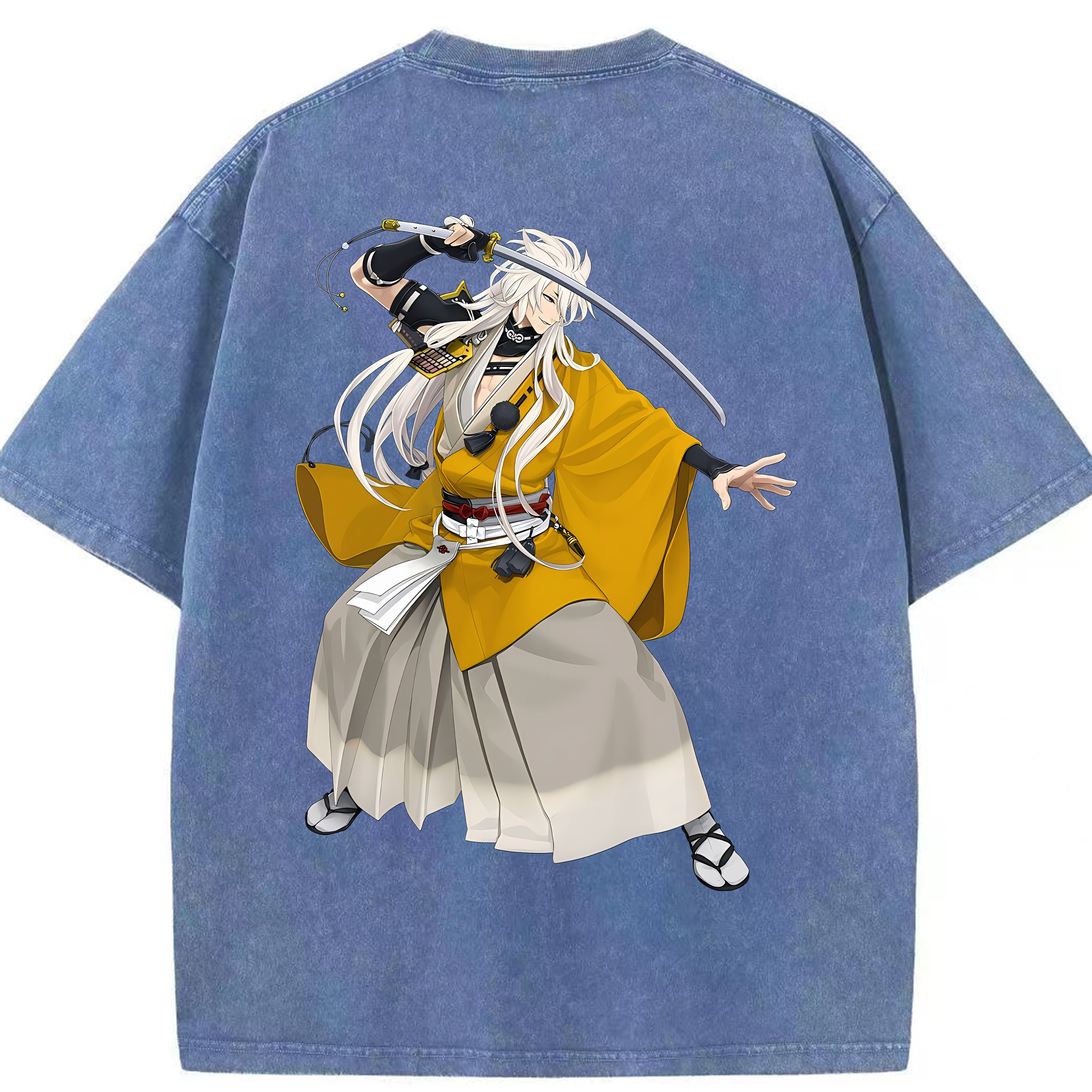 （画像用） 刀剣乱舞 Touken Ranbu 綿100% ヴィンテージ風 半袖Tシャツ（背面プリント）