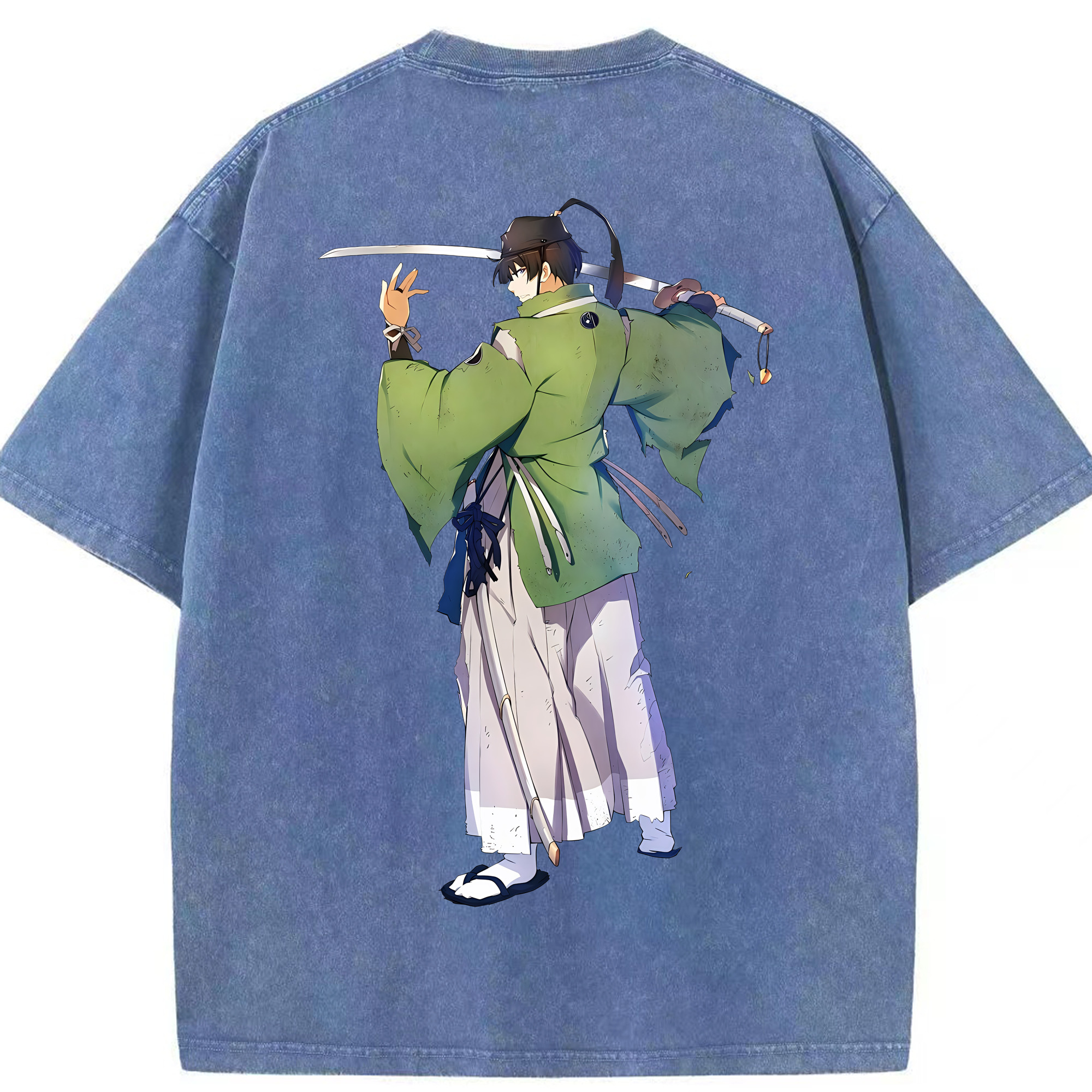 （画像用） 刀剣乱舞 Touken Ranbu 綿100% ヴィンテージ風 半袖Tシャツ（背面プリント）