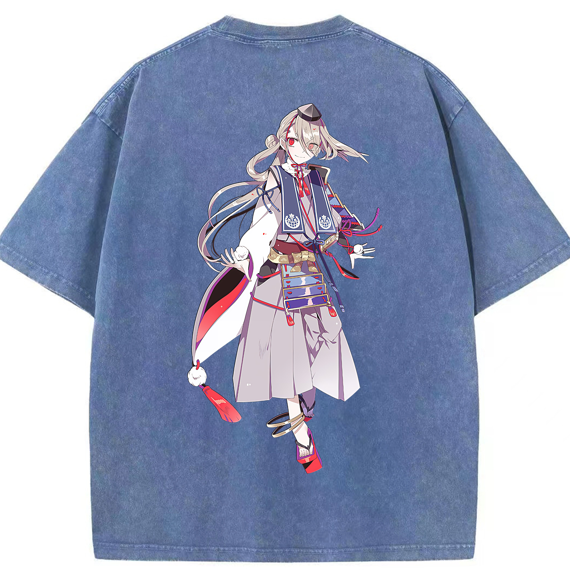 （画像用） 刀剣乱舞 Touken Ranbu 綿100% ヴィンテージ風 半袖Tシャツ（背面プリント）
