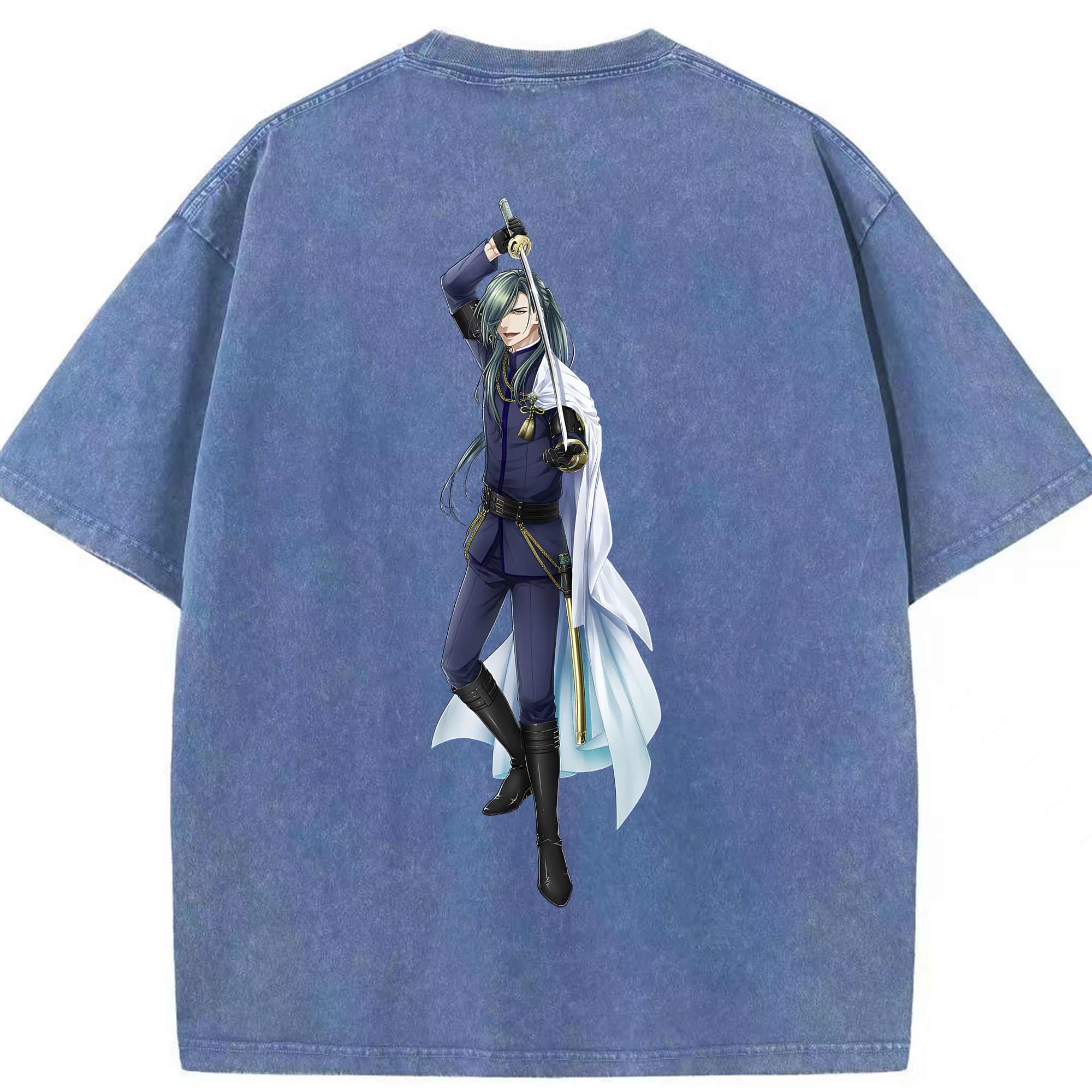 （画像用） 刀剣乱舞 Touken Ranbu 綿100% ヴィンテージ風 半袖Tシャツ（背面プリント）
