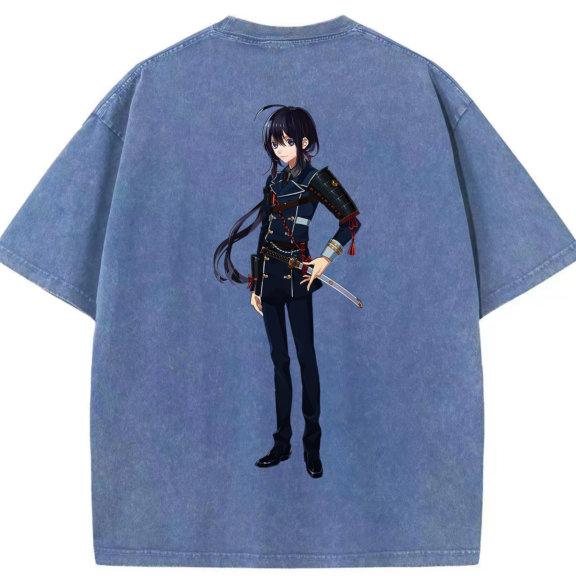 （画像用） 刀剣乱舞 Touken Ranbu 綿100% ヴィンテージ風 半袖Tシャツ（背面プリント）