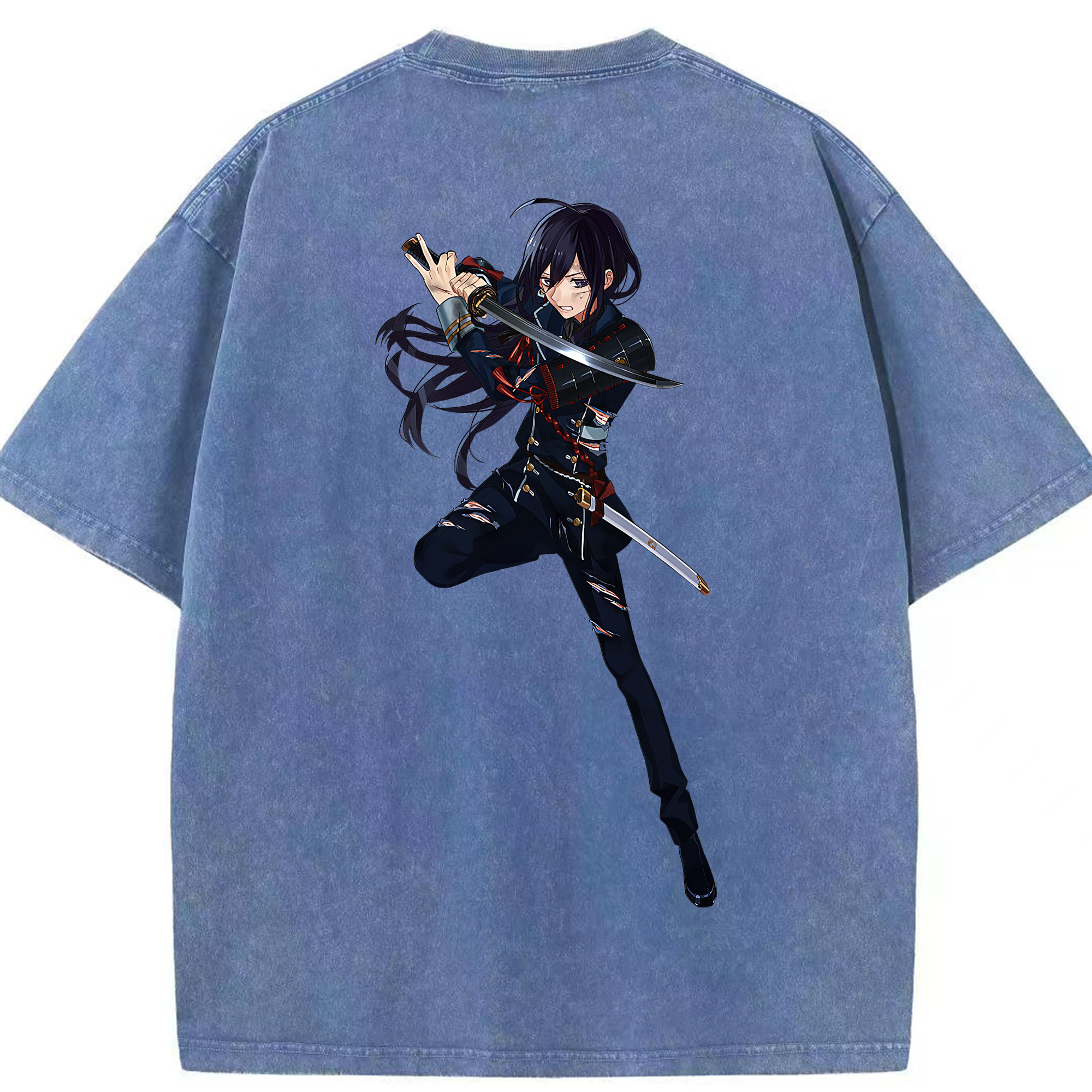 （画像用） 刀剣乱舞 Touken Ranbu 綿100% ヴィンテージ風 半袖Tシャツ（背面プリント）