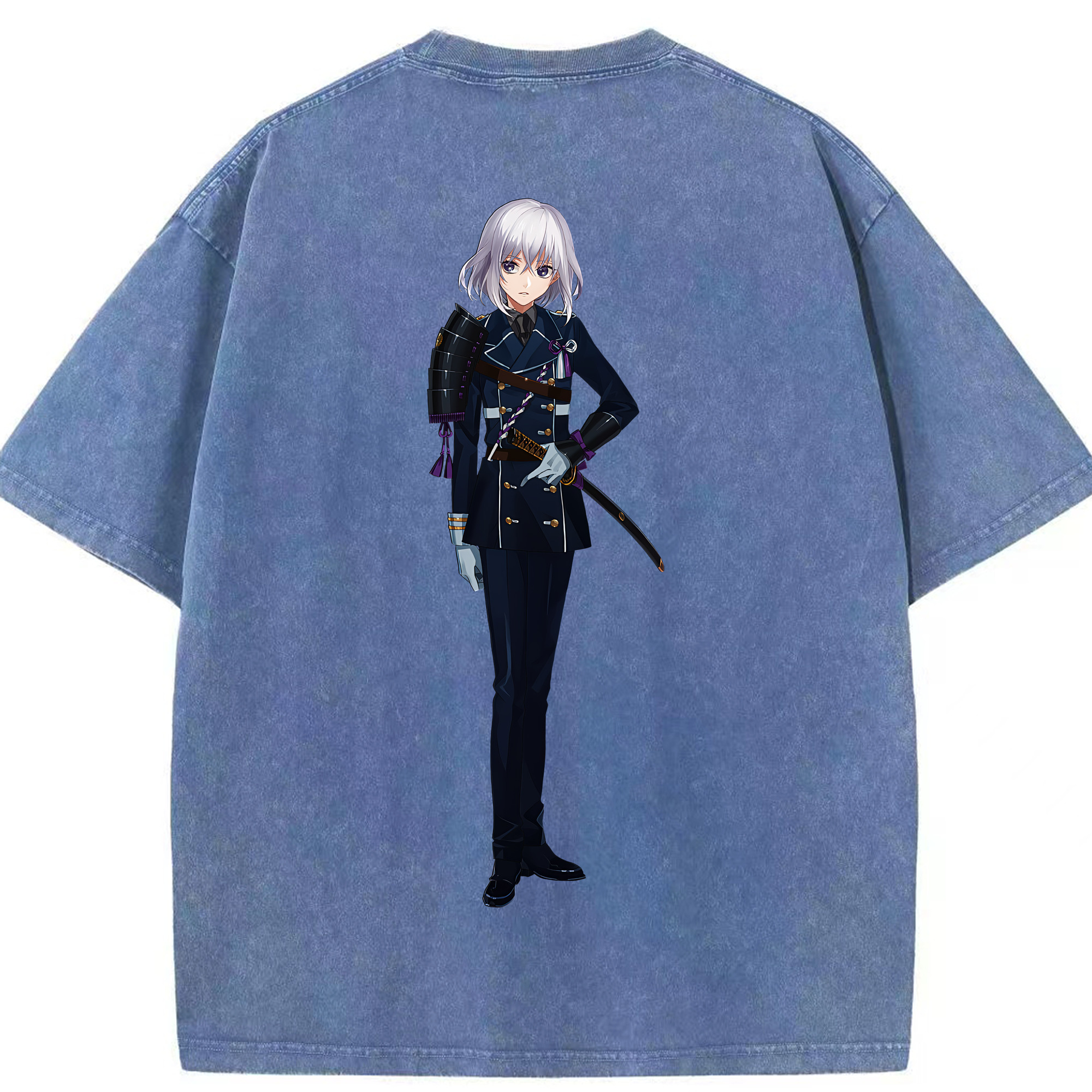 （画像用） 刀剣乱舞 Touken Ranbu 綿100% ヴィンテージ風 半袖Tシャツ（背面プリント）