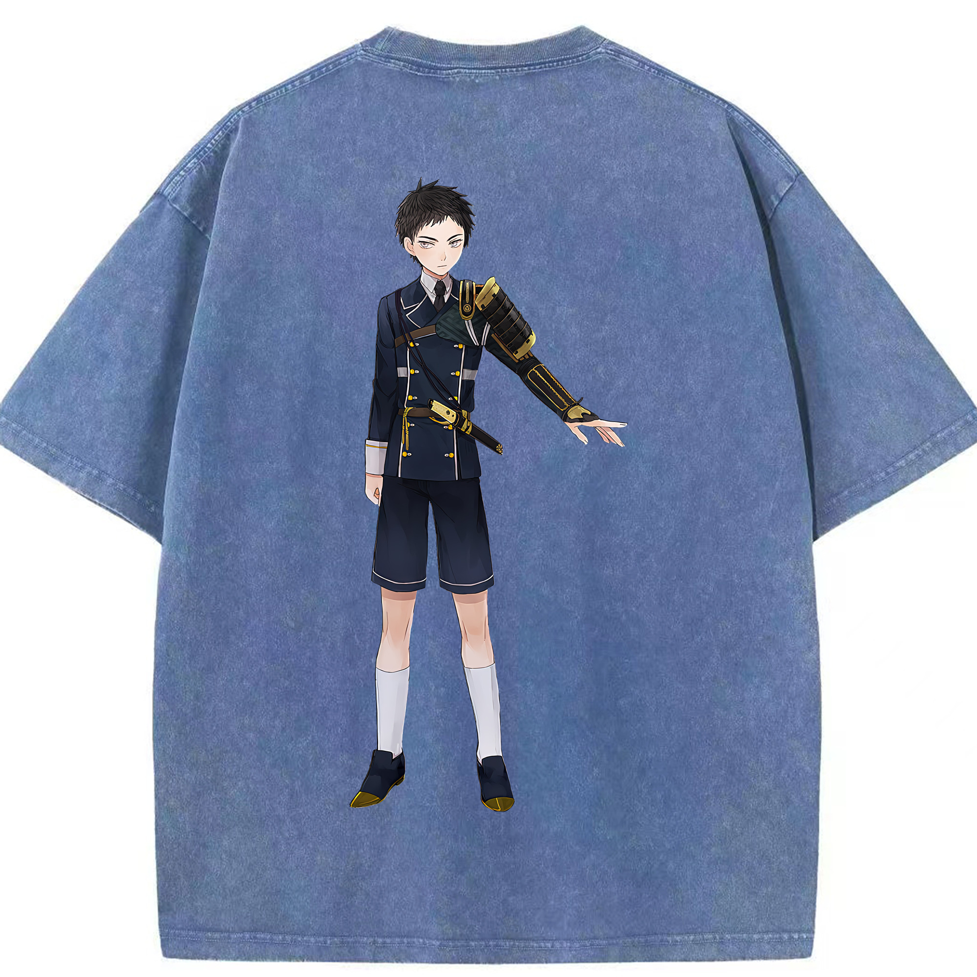 （画像用） 刀剣乱舞 Touken Ranbu 綿100% ヴィンテージ風 半袖Tシャツ（背面プリント）