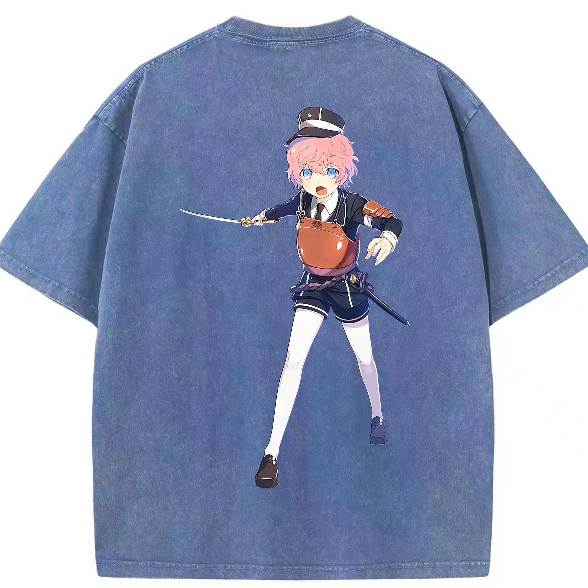 （画像用） 刀剣乱舞 Touken Ranbu 綿100% ヴィンテージ風 半袖Tシャツ（背面プリント）