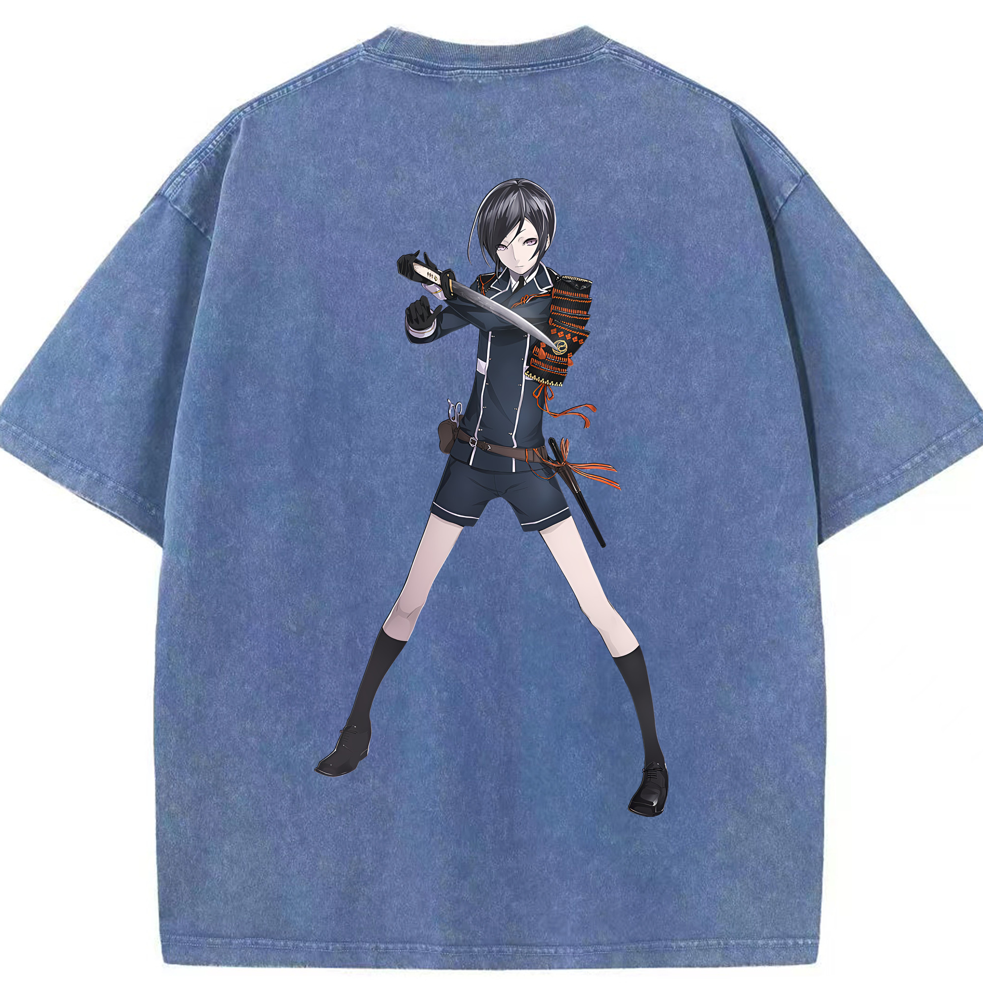 （画像用） 刀剣乱舞 Touken Ranbu 綿100% ヴィンテージ風 半袖Tシャツ（背面プリント）