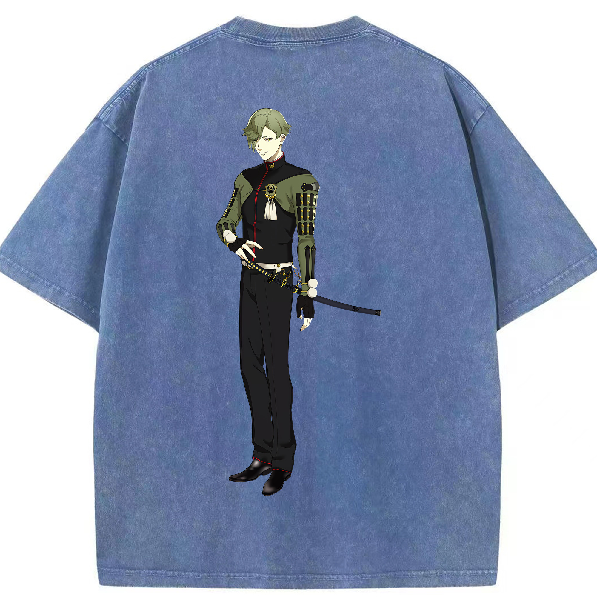 （画像用） 刀剣乱舞 Touken Ranbu 綿100% ヴィンテージ風 半袖Tシャツ（背面プリント）