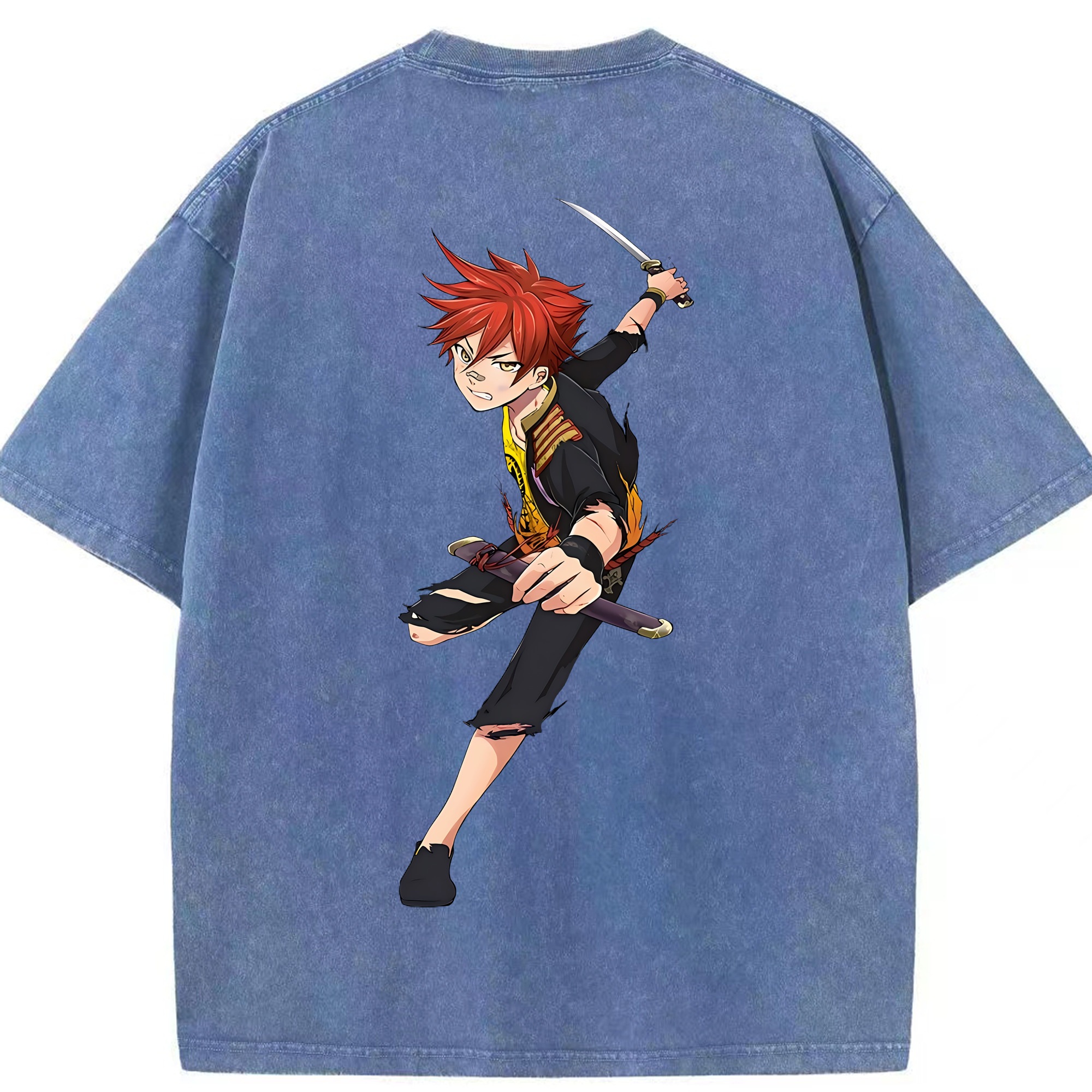 （画像用） 刀剣乱舞 Touken Ranbu 綿100% ヴィンテージ風 半袖Tシャツ（背面プリント）