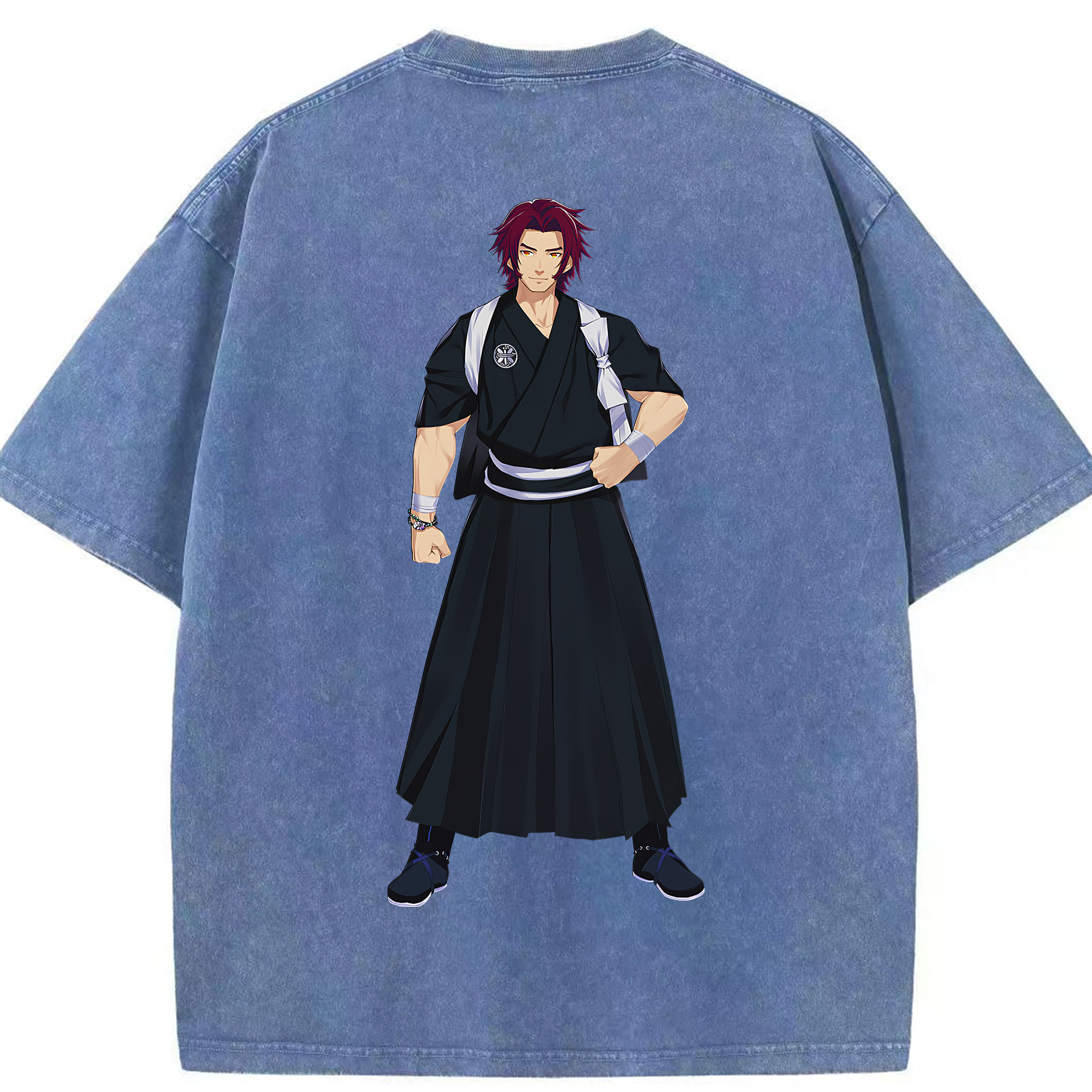 （画像用） 刀剣乱舞 Touken Ranbu 綿100% ヴィンテージ風 半袖Tシャツ（背面プリント）