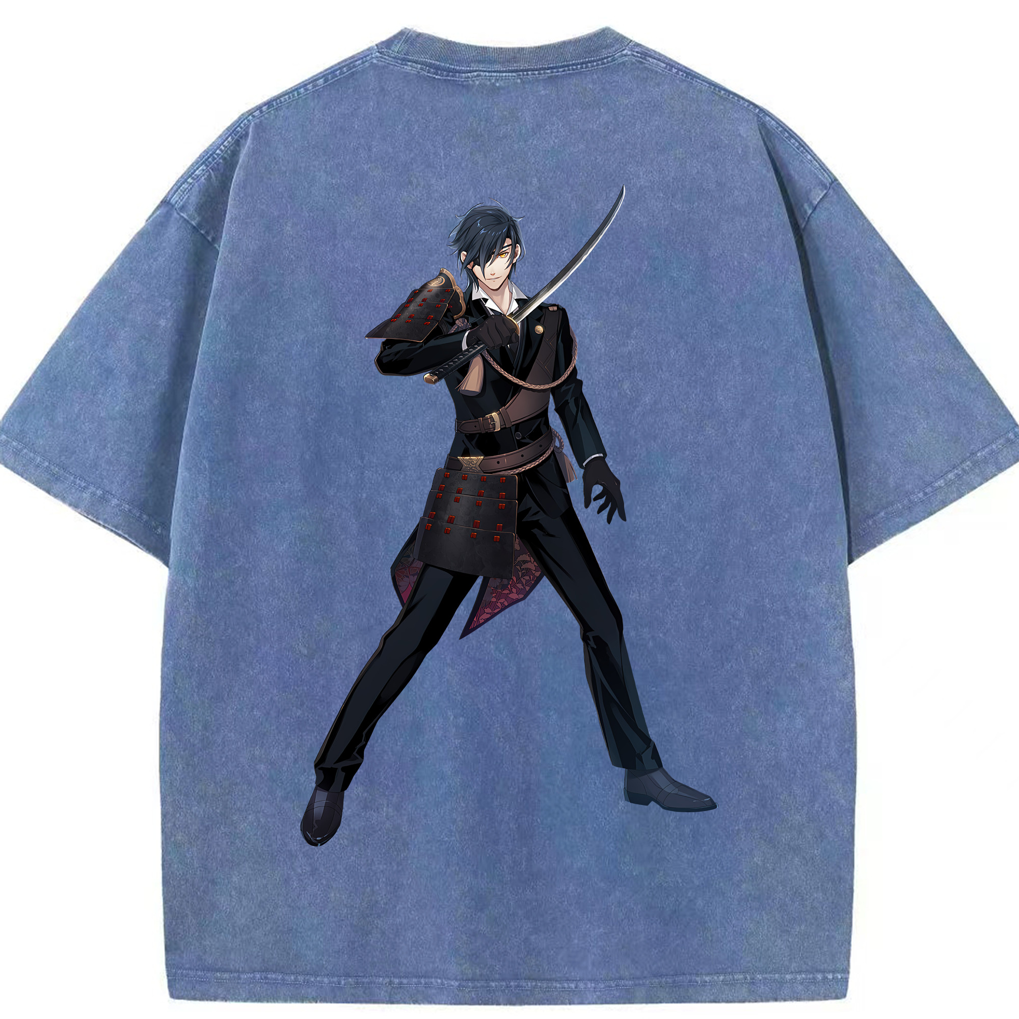 （画像用） 刀剣乱舞 Touken Ranbu 綿100% ヴィンテージ風 半袖Tシャツ（背面プリント）