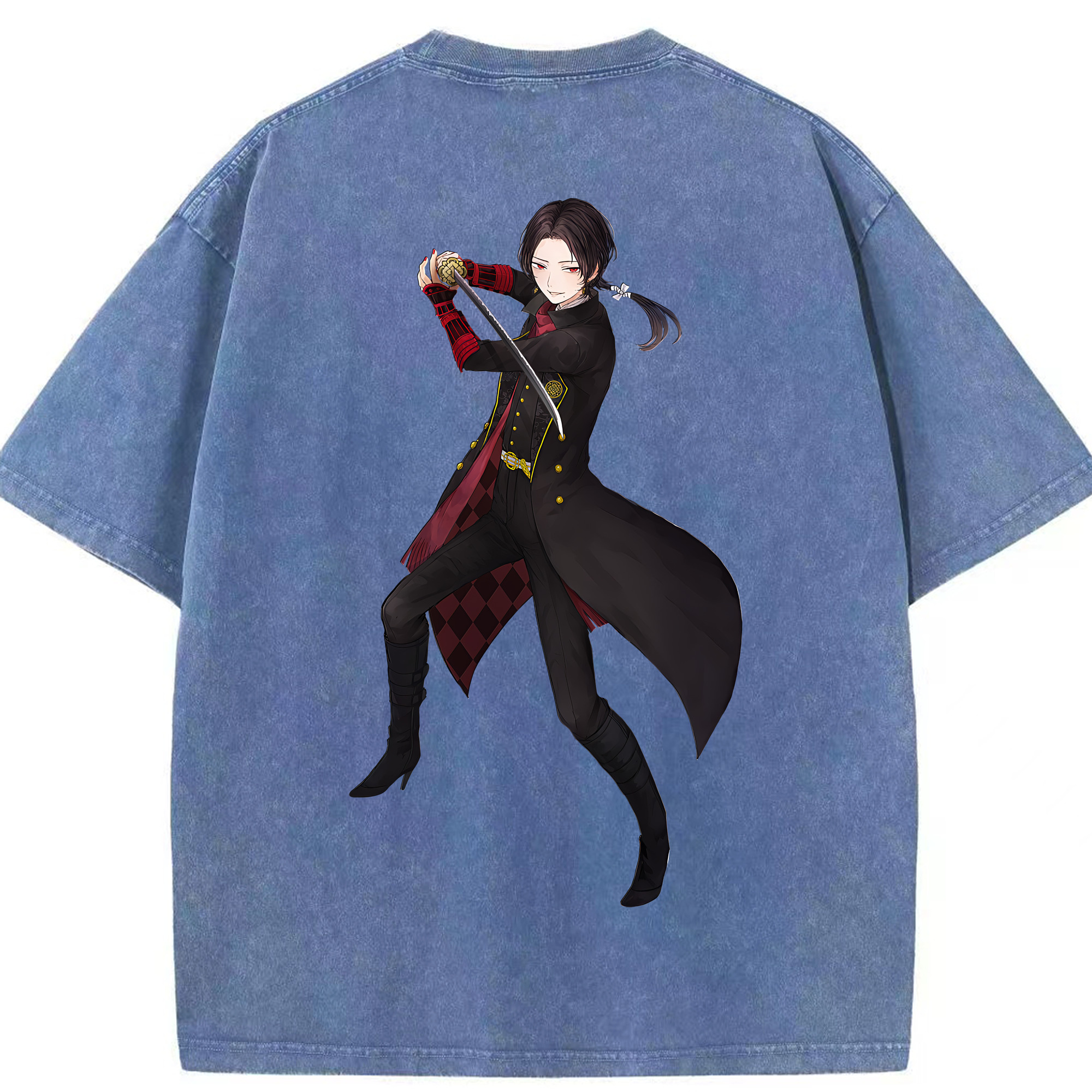 （画像用） 刀剣乱舞 Touken Ranbu 綿100% ヴィンテージ風 半袖Tシャツ（背面プリント）