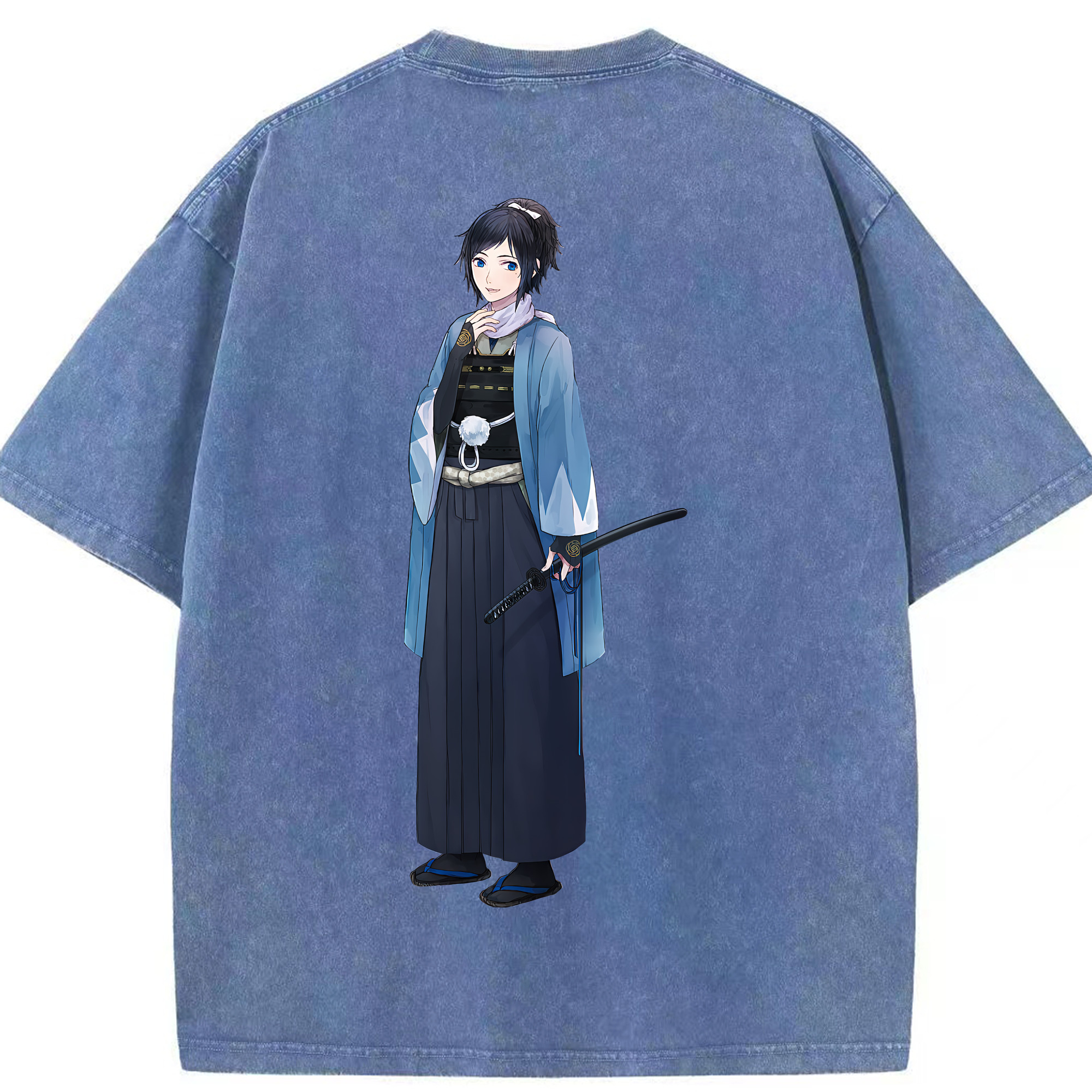 （画像用） 刀剣乱舞 Touken Ranbu 綿100% ヴィンテージ風 半袖Tシャツ（背面プリント）
