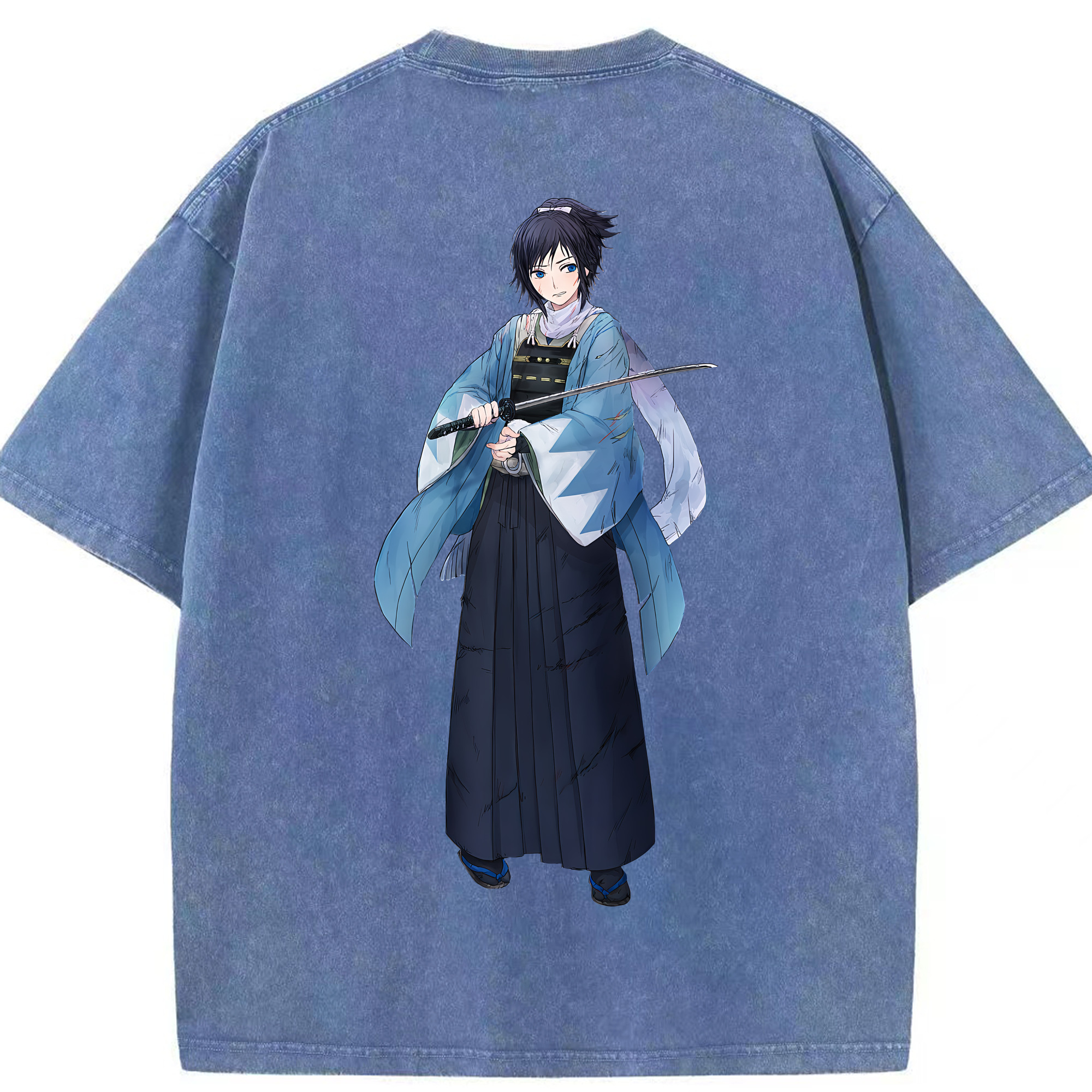 （画像用） 刀剣乱舞 Touken Ranbu 綿100% ヴィンテージ風 半袖Tシャツ（背面プリント）