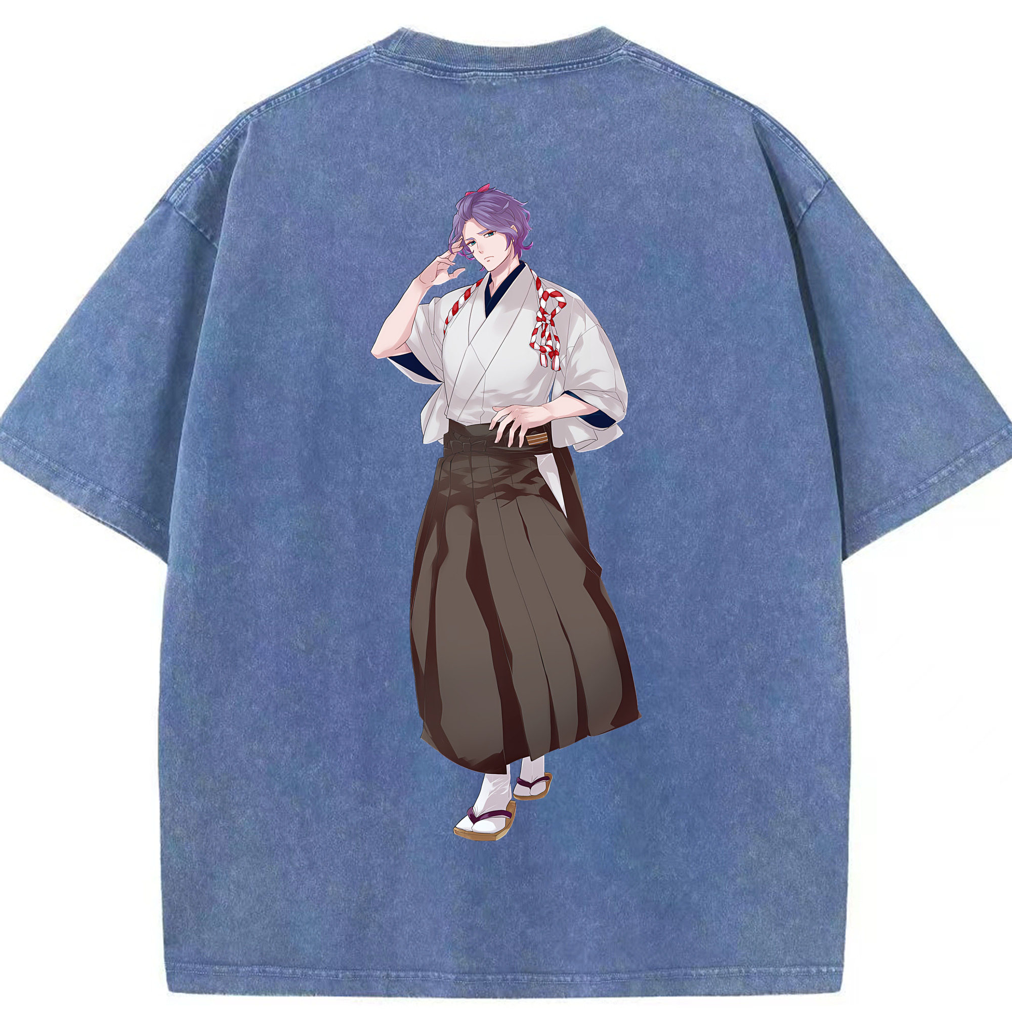 （画像用） 刀剣乱舞 Touken Ranbu 綿100% ヴィンテージ風 半袖Tシャツ（背面プリント）