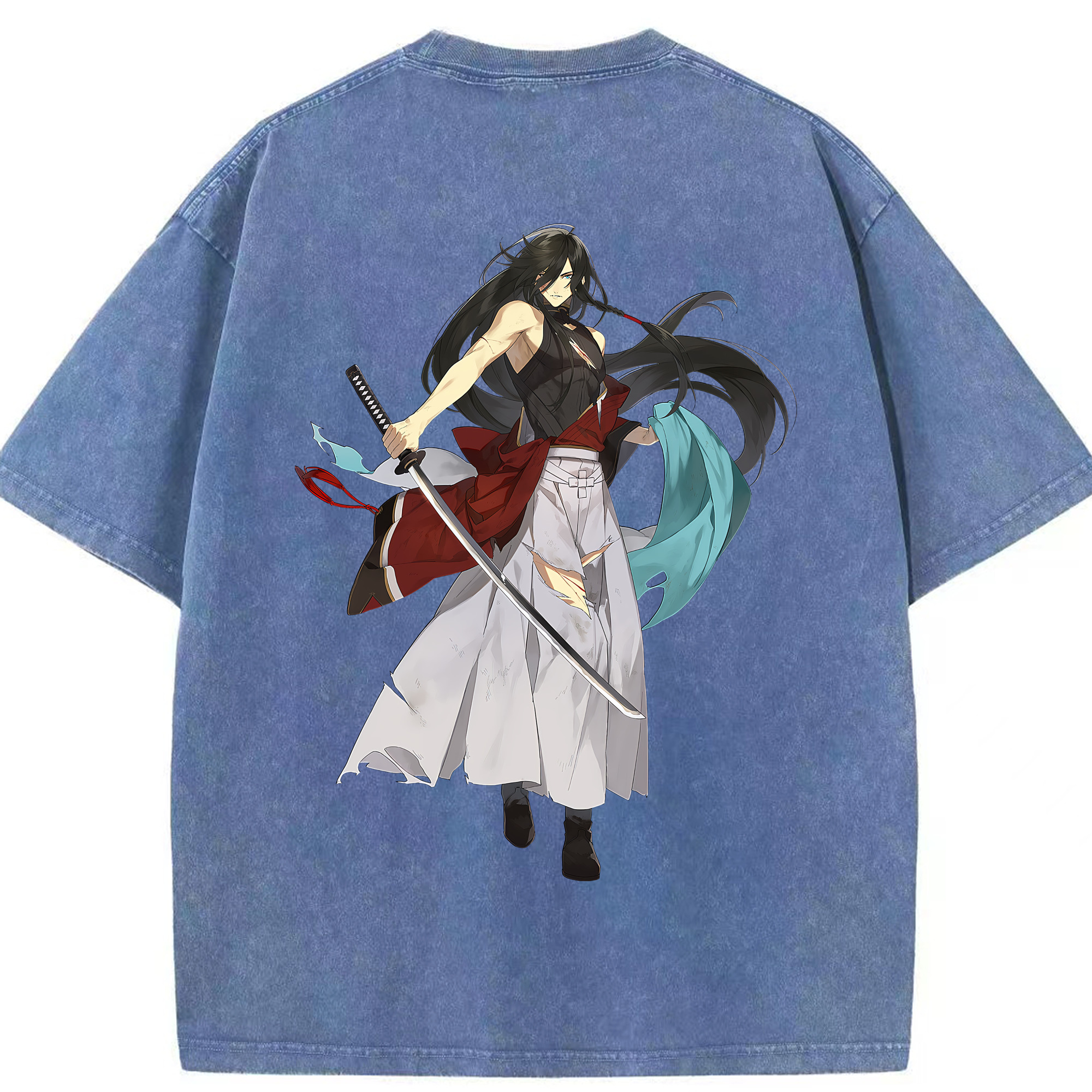 （画像用） 刀剣乱舞 Touken Ranbu 綿100% ヴィンテージ風 半袖Tシャツ（背面プリント）