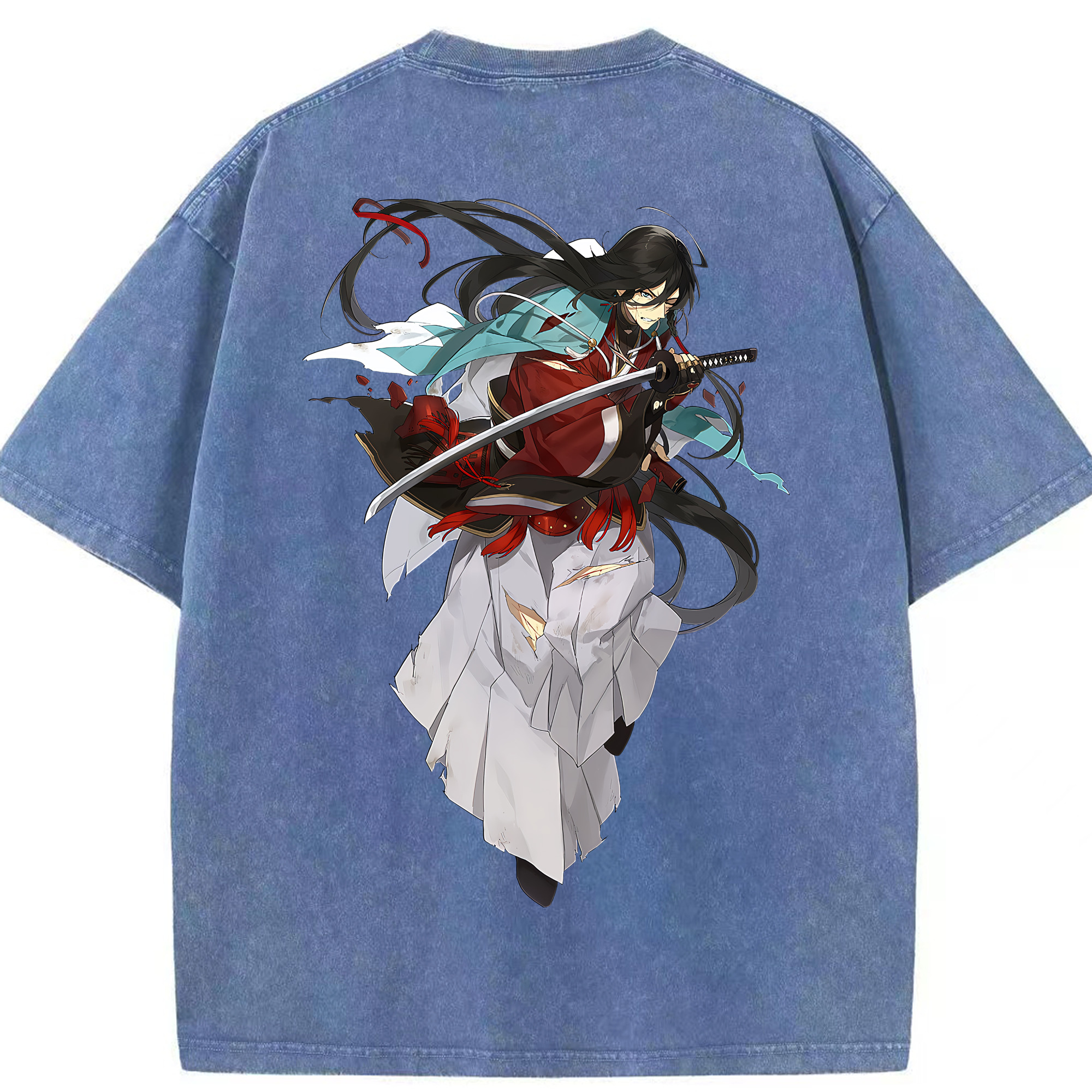 （画像用） 刀剣乱舞 Touken Ranbu 綿100% ヴィンテージ風 半袖Tシャツ（背面プリント）