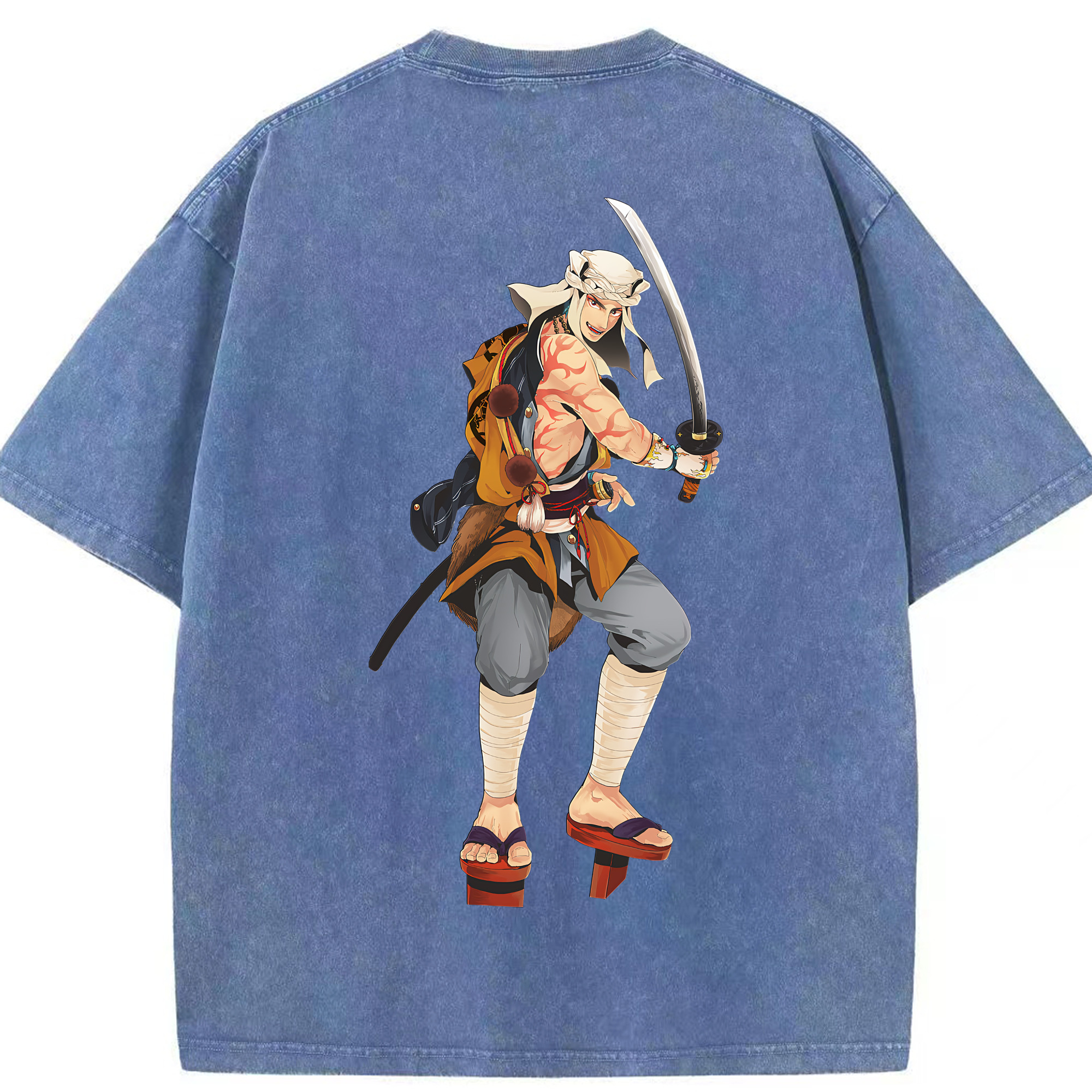 （画像用） 刀剣乱舞 Touken Ranbu 綿100% ヴィンテージ風 半袖Tシャツ（背面プリント）