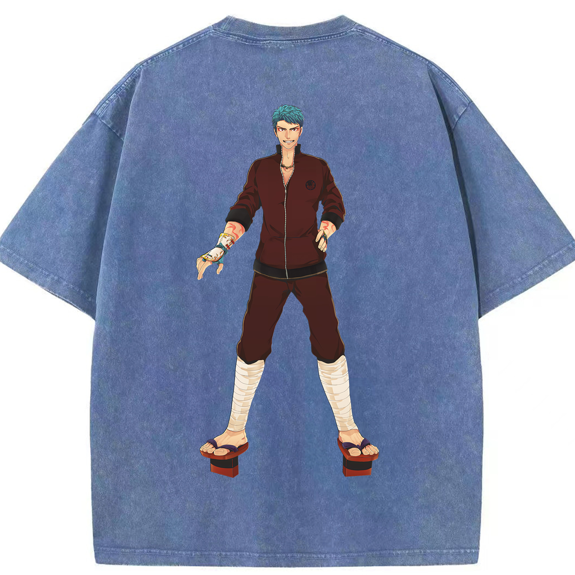 （画像用） 刀剣乱舞 Touken Ranbu 綿100% ヴィンテージ風 半袖Tシャツ（背面プリント）