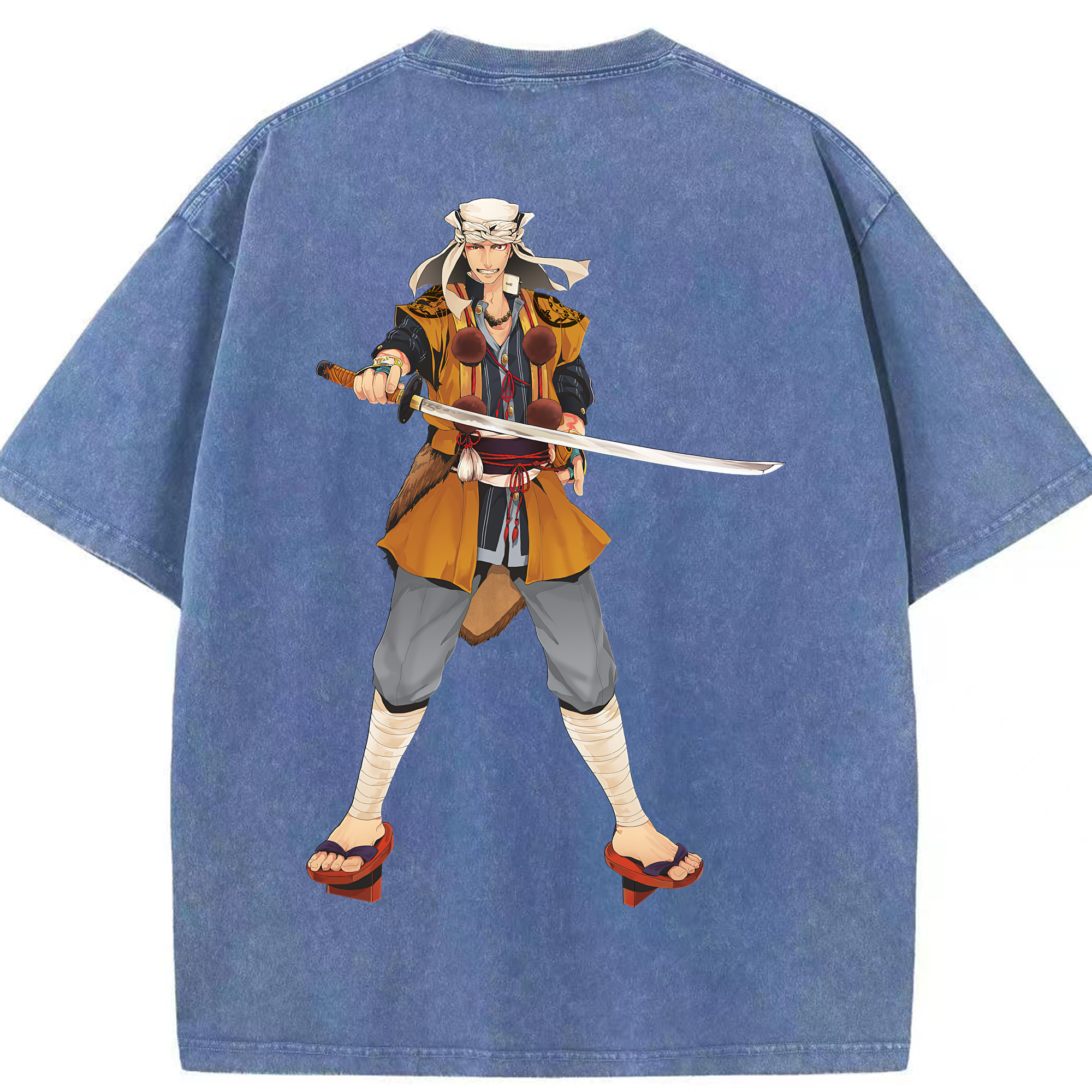 （画像用） 刀剣乱舞 Touken Ranbu 綿100% ヴィンテージ風 半袖Tシャツ（背面プリント）