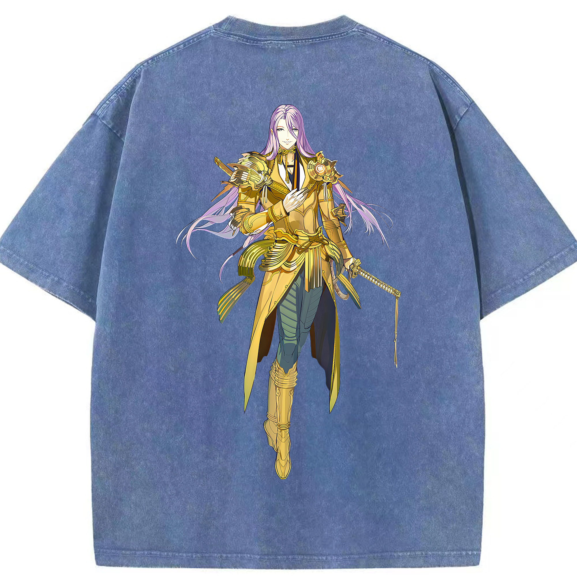 （画像用） 刀剣乱舞 Touken Ranbu 綿100% ヴィンテージ風 半袖Tシャツ（背面プリント）