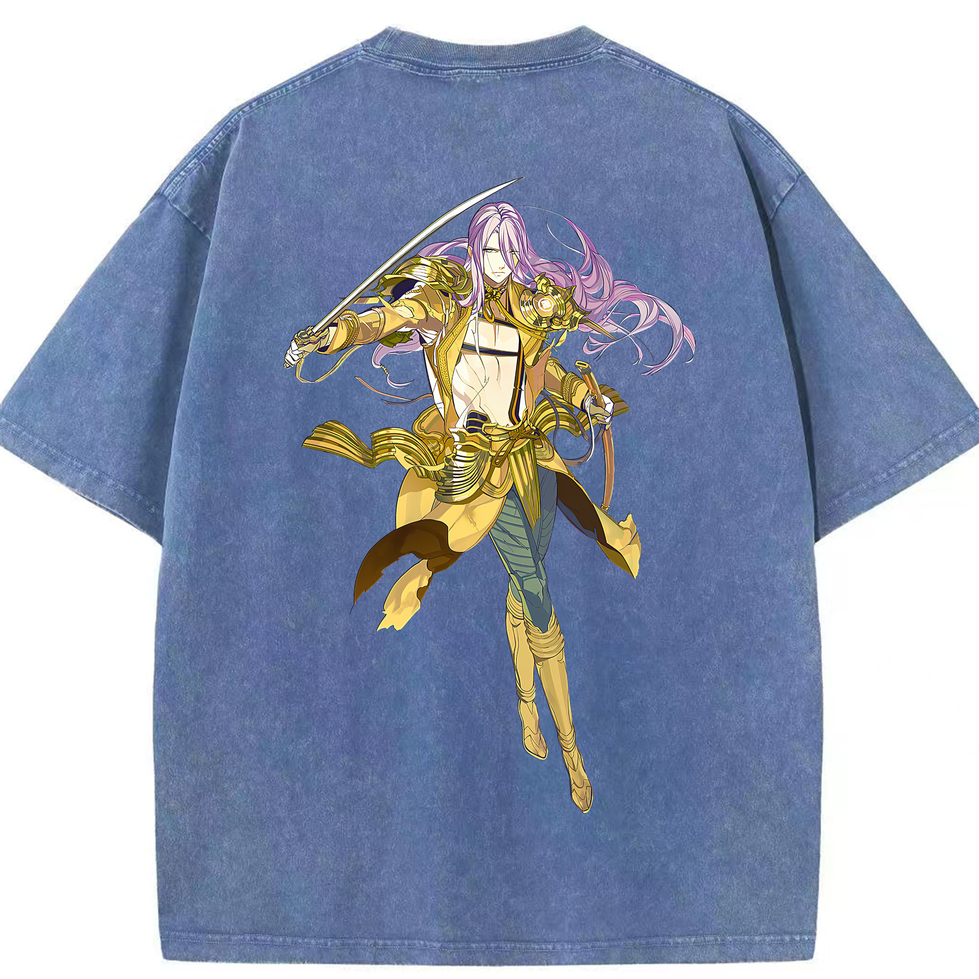 （画像用） 刀剣乱舞 Touken Ranbu 綿100% ヴィンテージ風 半袖Tシャツ（背面プリント）