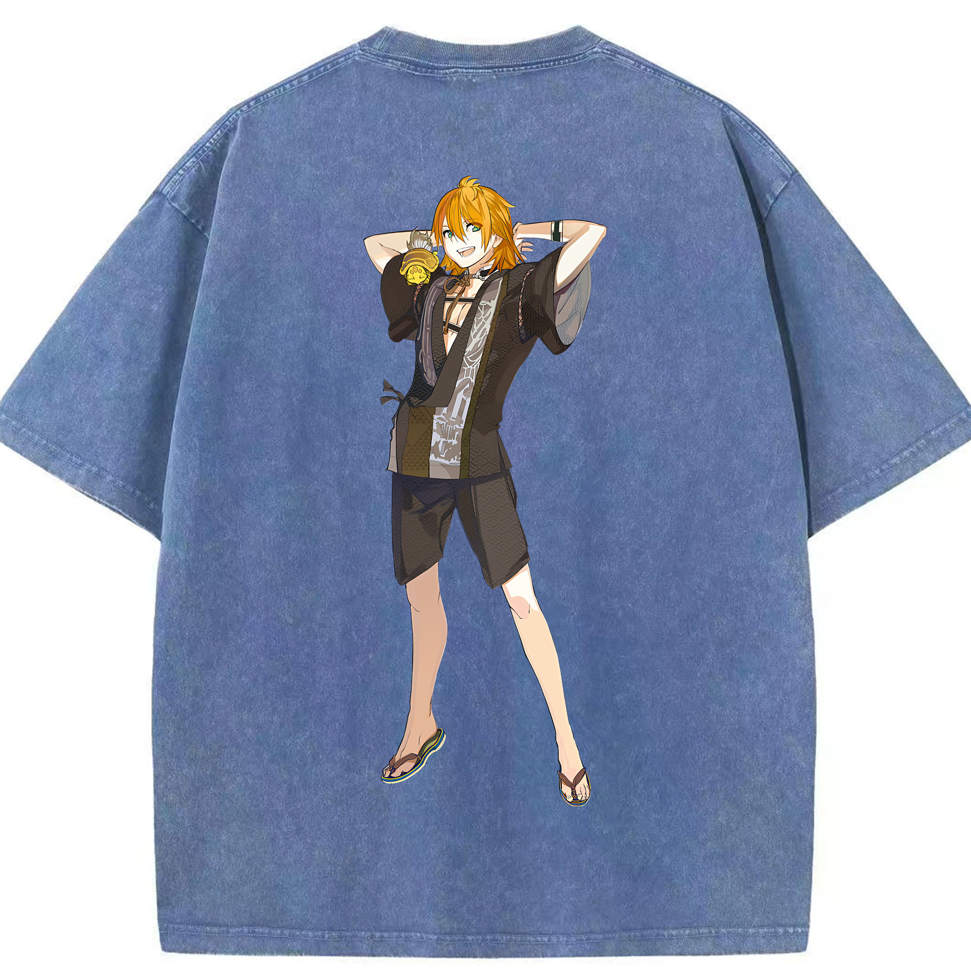（画像用） 刀剣乱舞 Touken Ranbu 綿100% ヴィンテージ風 半袖Tシャツ（背面プリント）