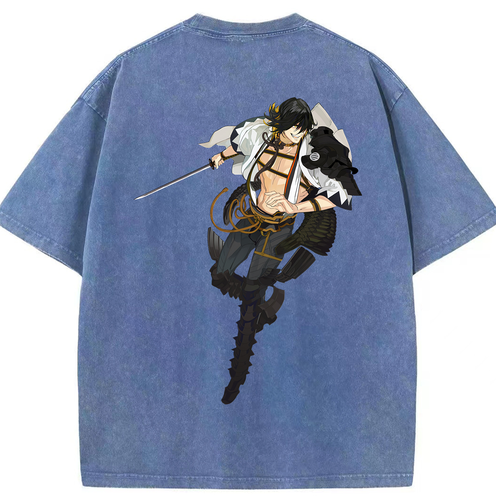 （画像用） 刀剣乱舞 Touken Ranbu 綿100% ヴィンテージ風 半袖Tシャツ（背面プリント）