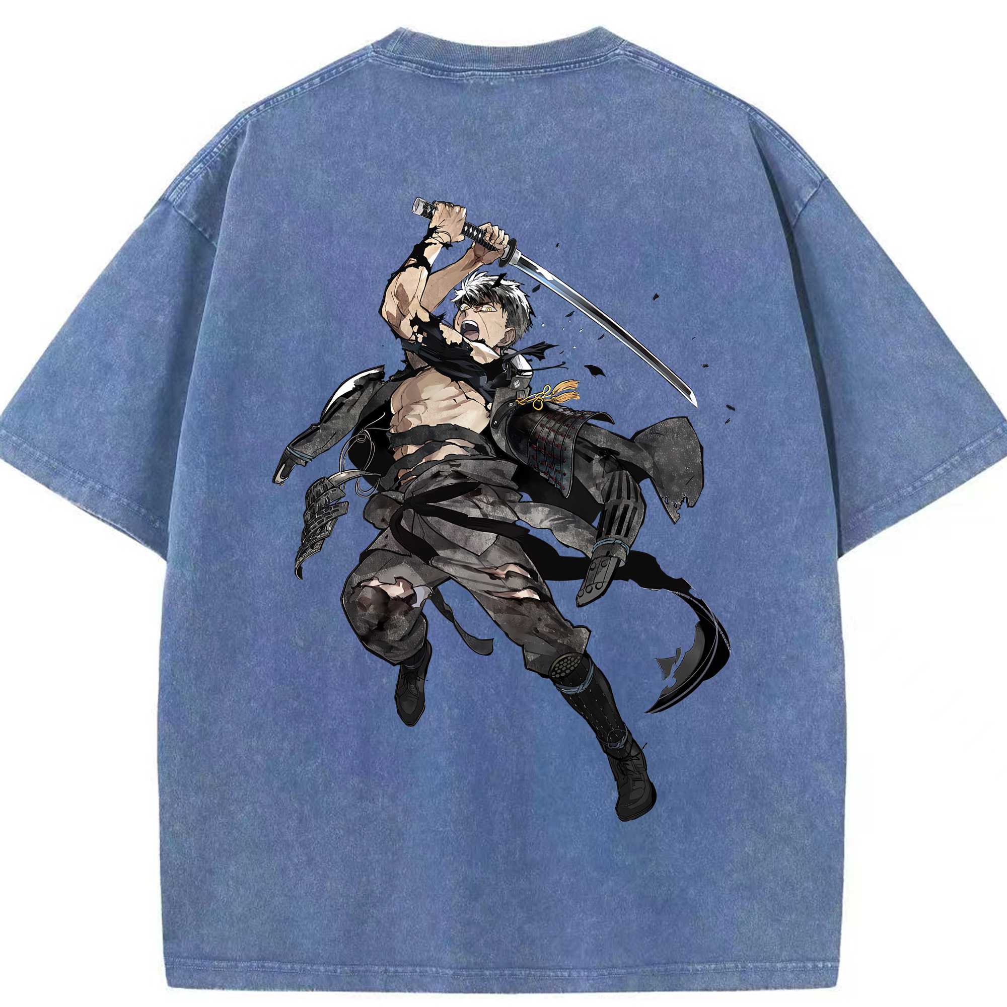 （画像用） 刀剣乱舞 Touken Ranbu 綿100% ヴィンテージ風 半袖Tシャツ（背面プリント）