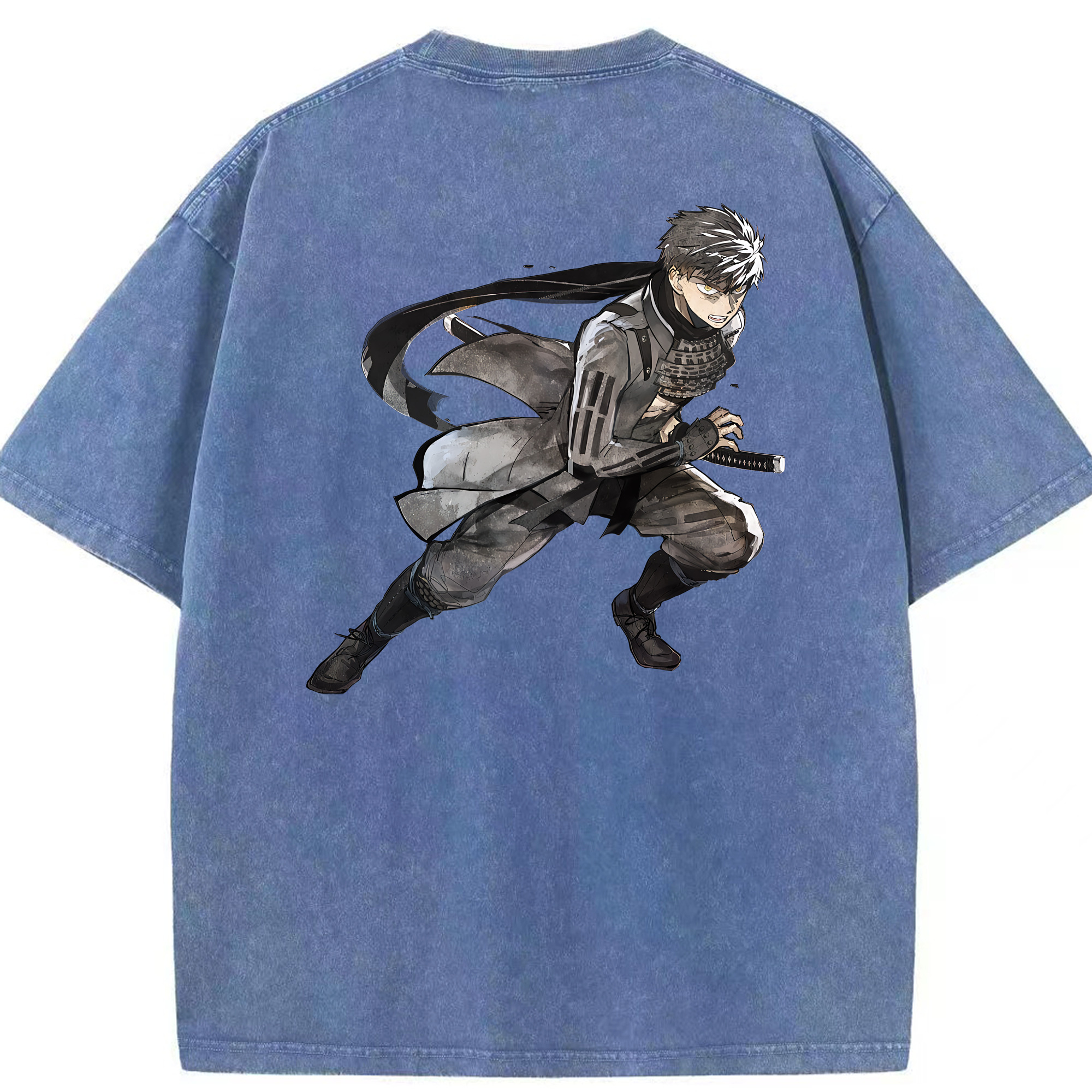 （画像用） 刀剣乱舞 Touken Ranbu 綿100% ヴィンテージ風 半袖Tシャツ（背面プリント）